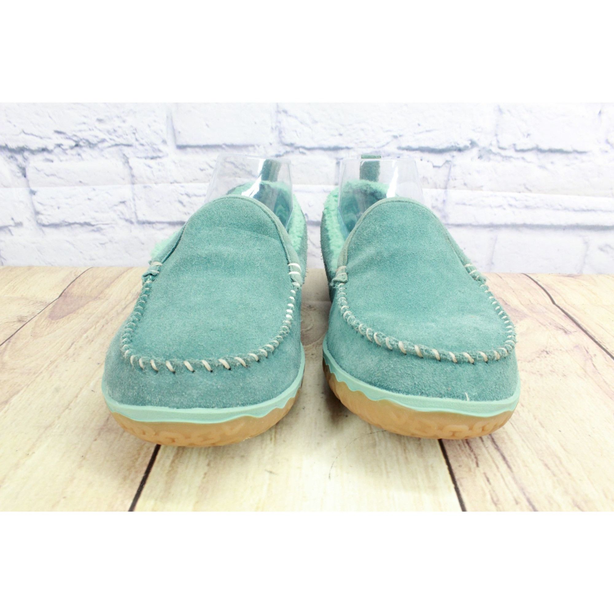 L.L. Bean LL Bean Green Fleece Lined Mountain Moccasins Size US 8 / IT 38 - 4 Thumbnail