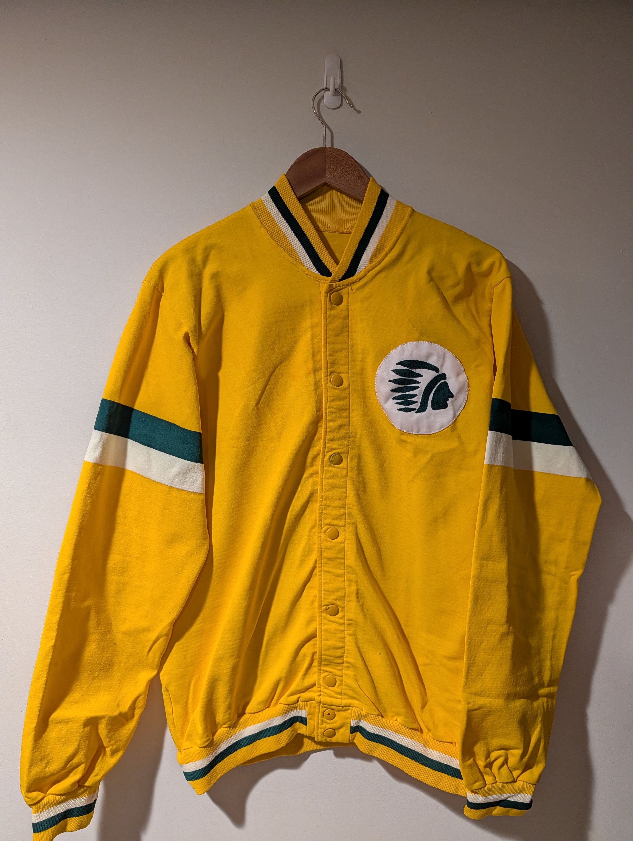 NCAA Vintage 80s Siena University Medalist Sand Knit Jacket Size US L / EU 52-54 / 3 - 3 Thumbnail