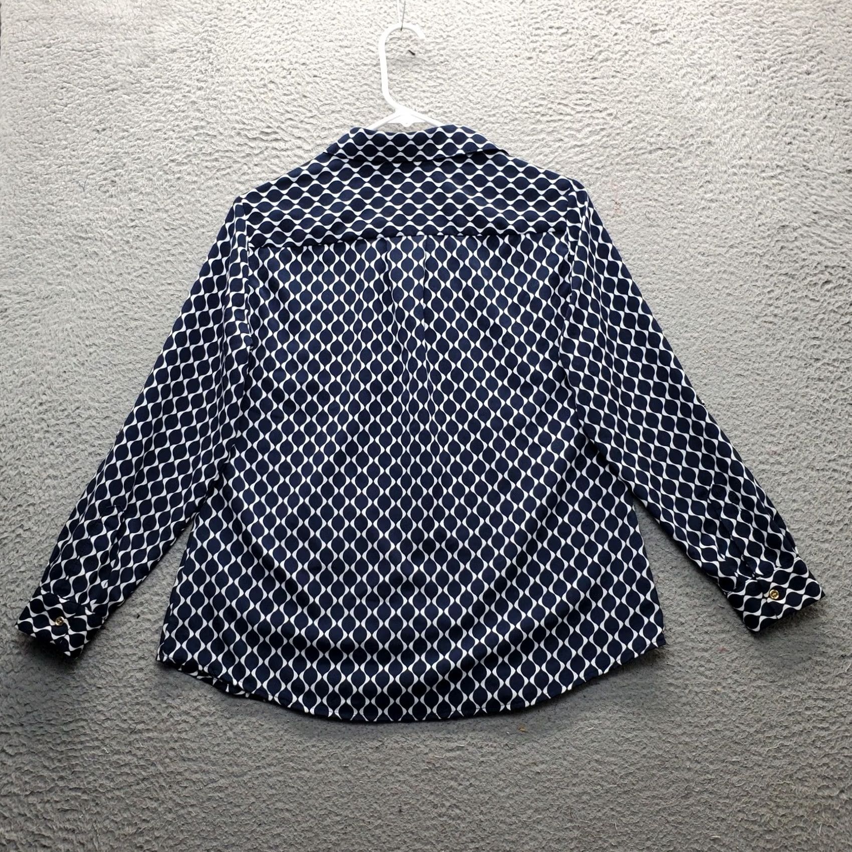 Charter Club Charter Club Shirt Womens PS Multicolor Diamond Roll Tab Button-Up Size S / US 4 / IT 40 - 2 Thumbnail