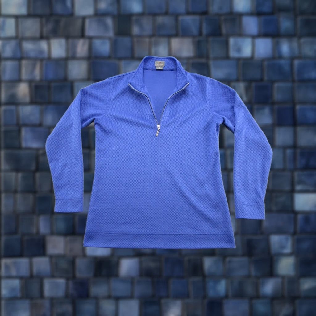 Vintage Fennec Pullover Shirt Men S Blue 1/4 Zip Embroidered Size US S / EU 44-46 / 1 - 1 Thumbnail