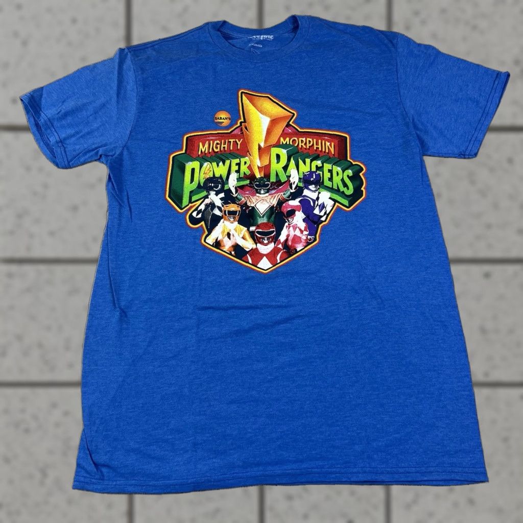 Vintage Mighty Morphin Power Rangers Blue T Shirt Medium Mens We Love Fine Movie 90s Classic Shirt Size US M / EU 48-50 / 2 - 1 Thumbnail