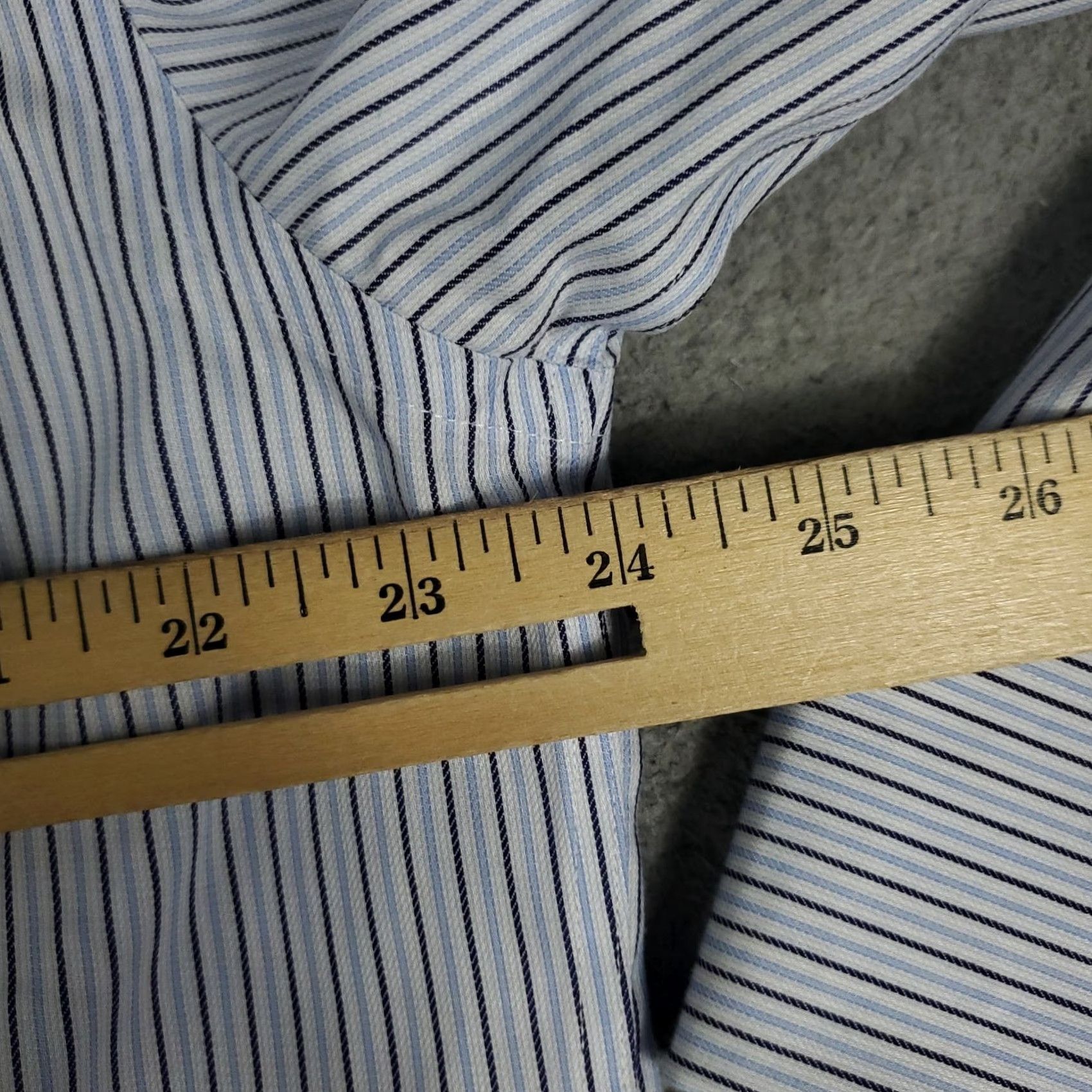 Brooks Brothers Brooks Brothers Shirt Mens 16 Blue Striped French Cuff Dress Button Up Size 42R - 5 Thumbnail