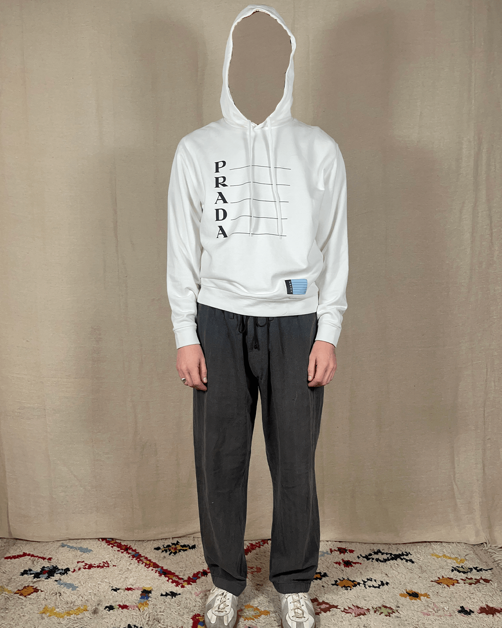 Prada Prada Raf Miuccia white hoodie M Size US M / EU 48-50 / 2 - 2 Thumbnail
