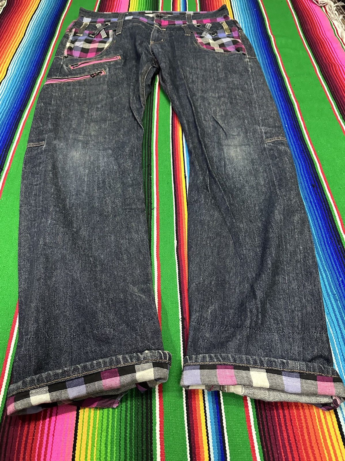 Vintage 💥Double Waist💥 Flare Design Dominated Handcrafted💥 Size US 34 / EU 50 - 9 Thumbnail
