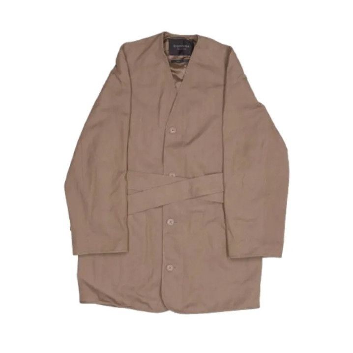 Balenciaga Balenciaga Button-Up Coat in Light Brown Size US XXS / EU 40 - 1 Thumbnail
