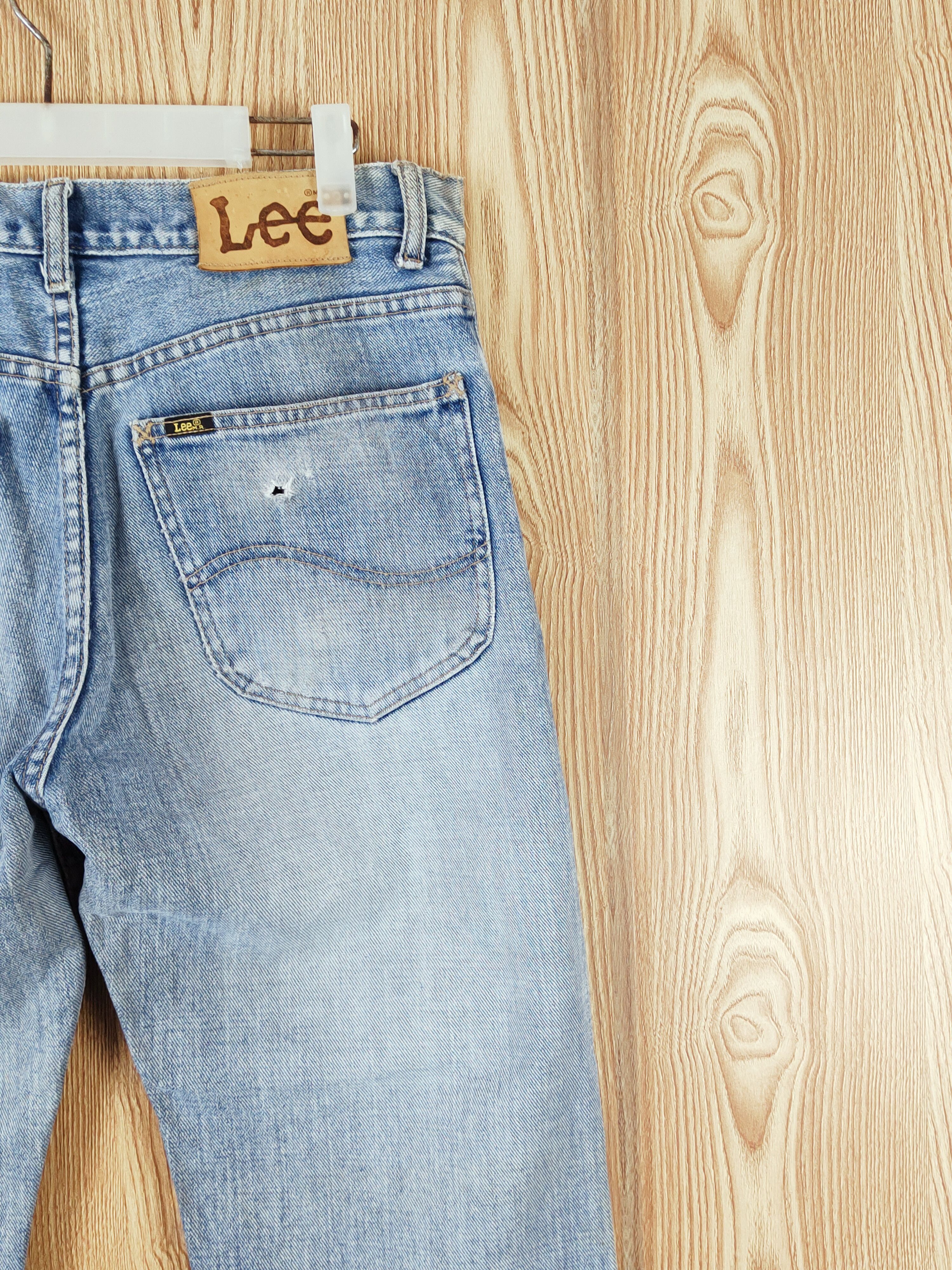 Japanese Brand Lee vintage blue Distressed Ripped Jeans #W652 Size US 32 / EU 48 - 12 Thumbnail