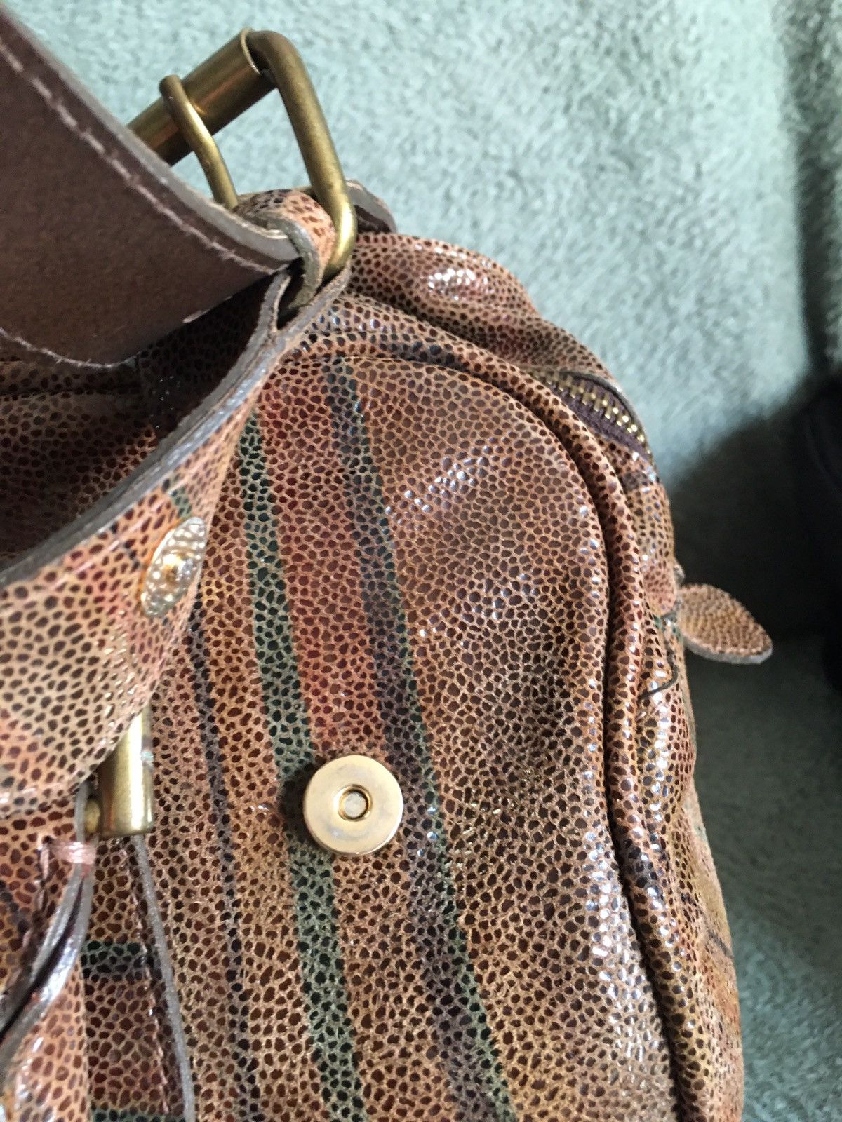 Paul Smith Paul Smith Swirl Design Leather Shoulder Tote Bag Size ONE SIZE - 13 Thumbnail