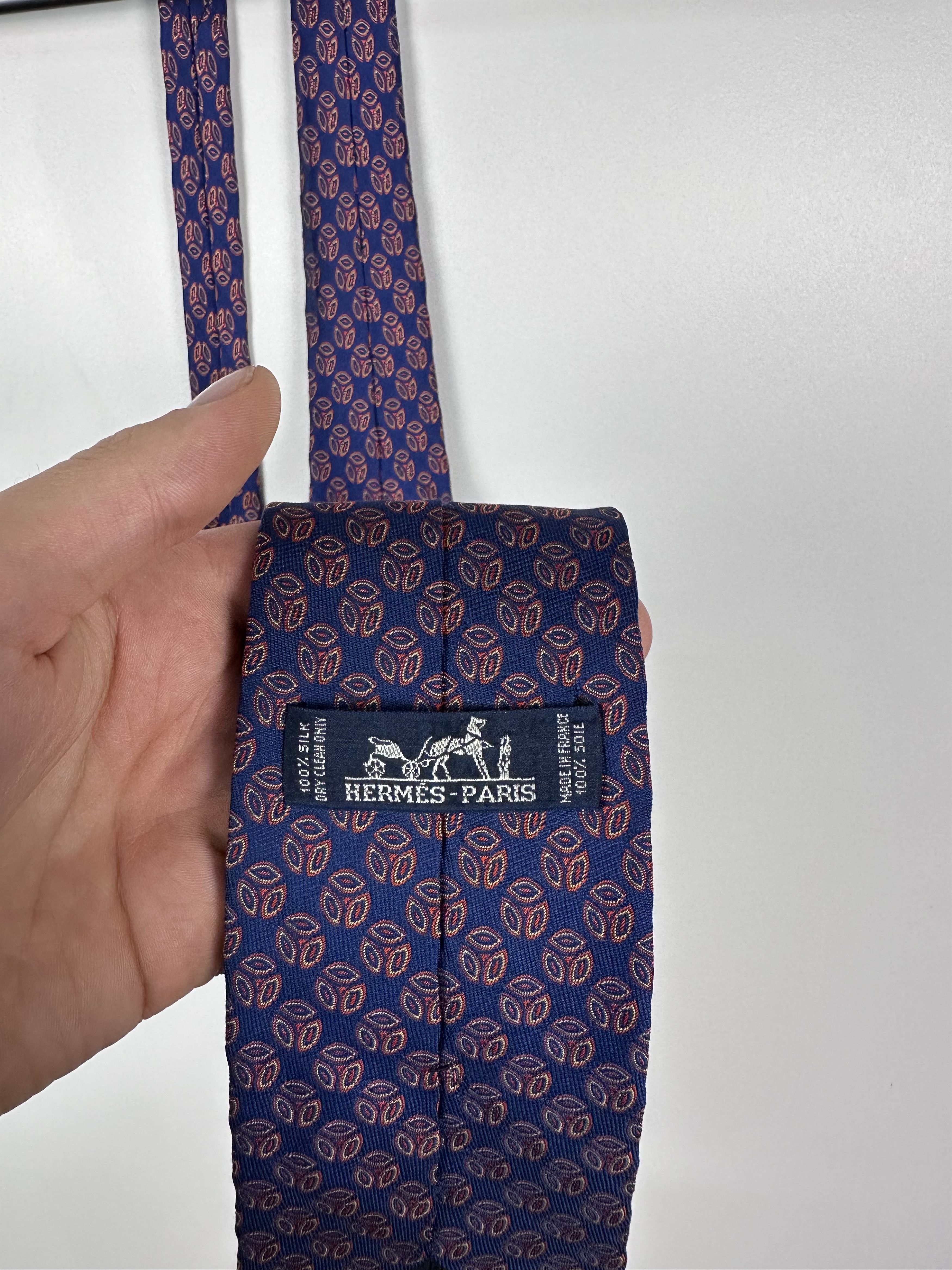 Grailed × Hermes Authentic HERMES Necktie Pattern Tie Multi-Color Silk Blue Size ONE SIZE - 6 Thumbnail