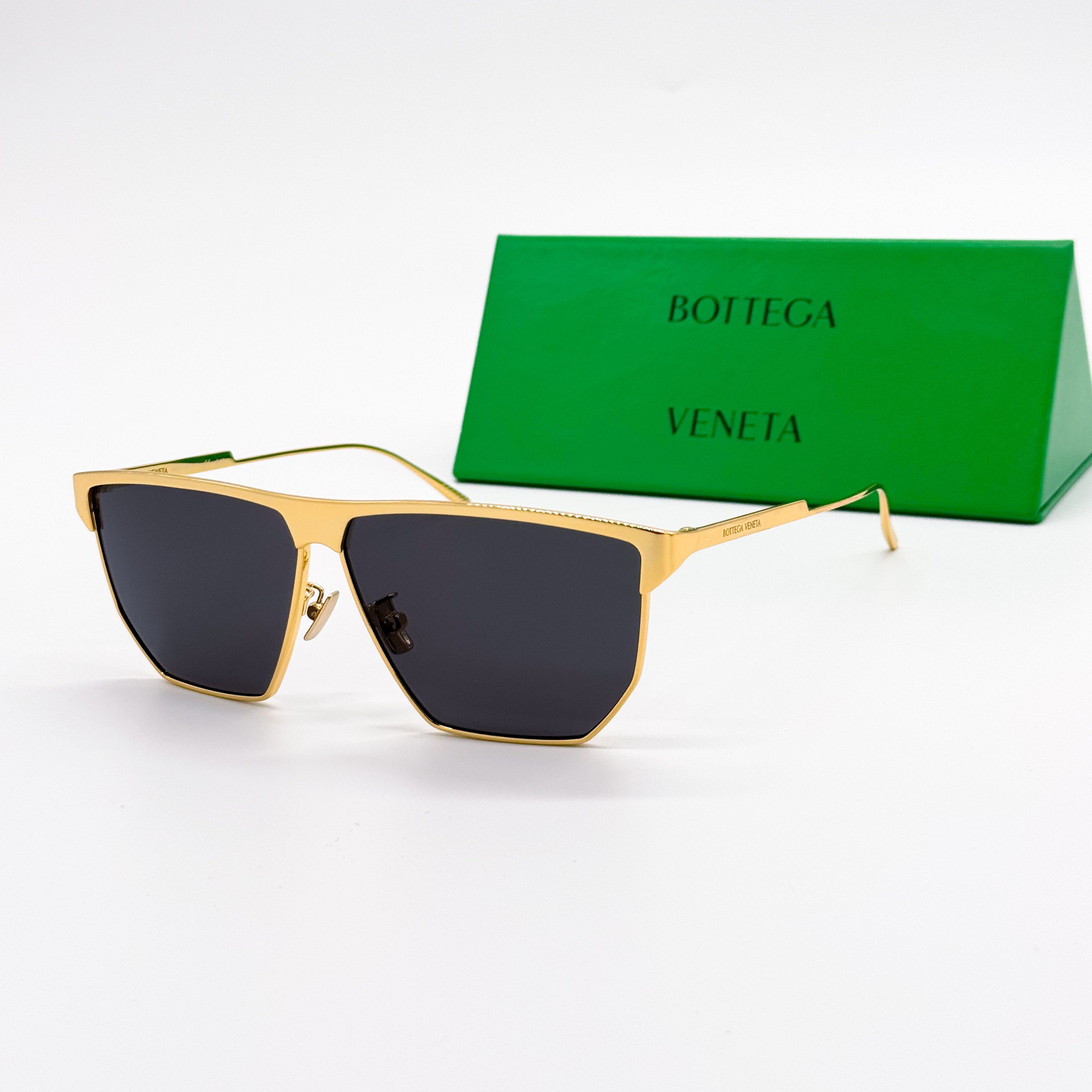 Bottega Veneta NEW BOTTEGA VENETA BV1069S 001 GOLD GREY UNISEX SUNGLASSES Size ONE SIZE - 2 Thumbnail