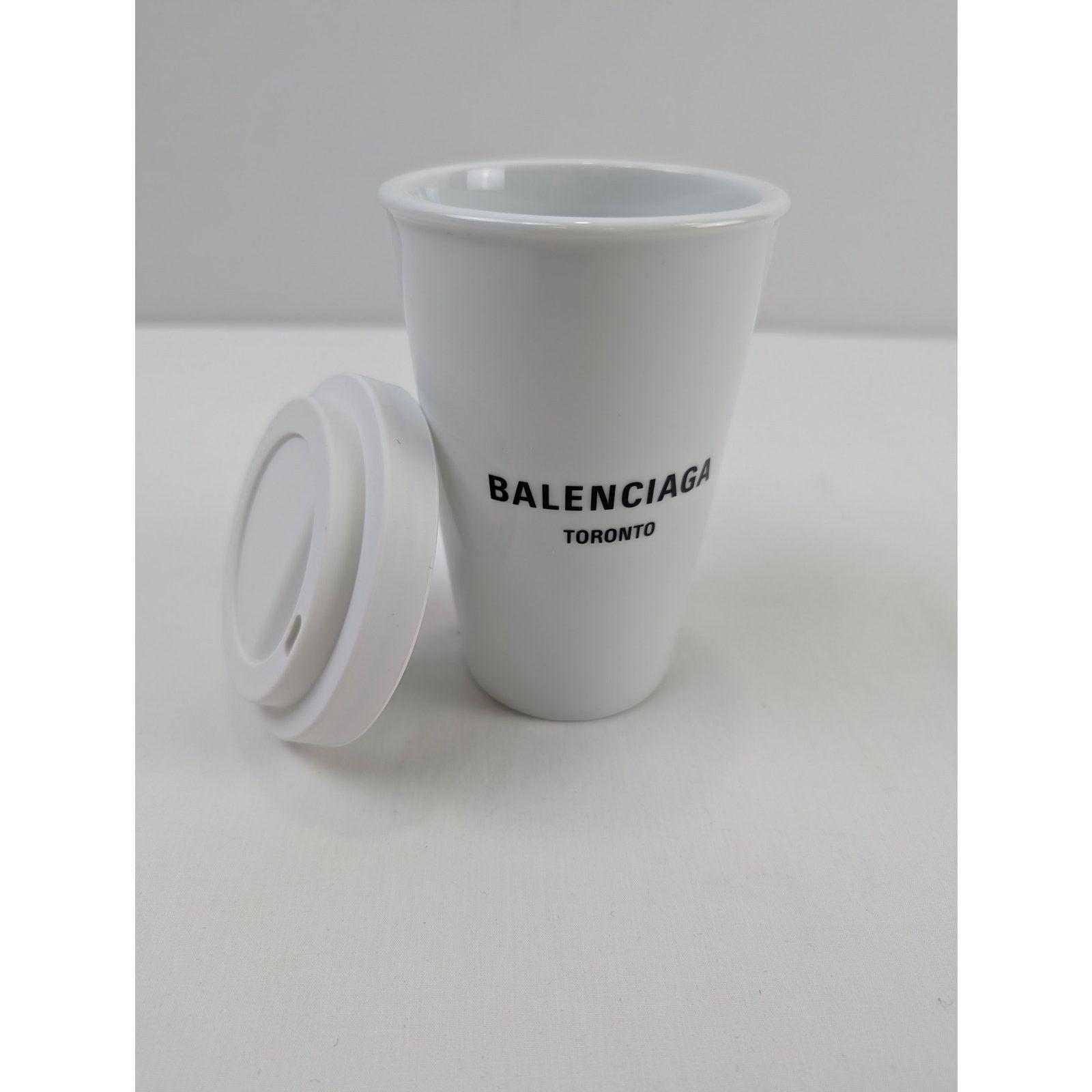 Balenciaga o1rshd1 Q:2/ Size:OS / Toronto Porcelain Coffee Cup in White Size ONE SIZE - 4 Thumbnail