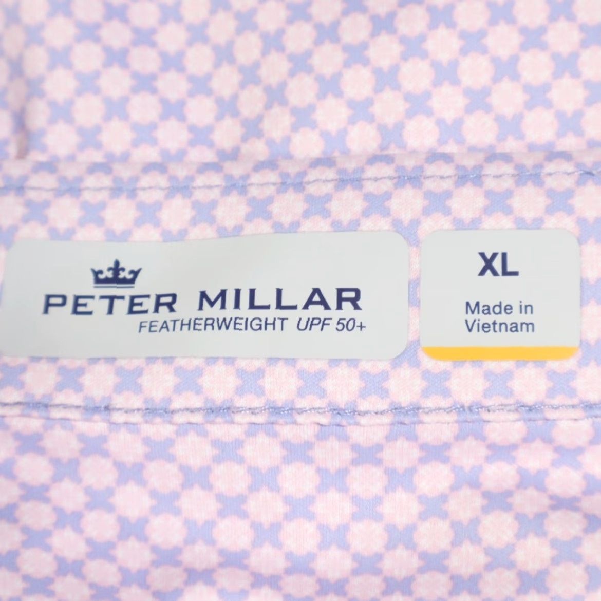 Peter Millar Peter Millar Polo Shirt Purple Men's XL Featherweight Tile Geo Print Shirt Sized XL Men Purple Geoprint Polo Shirt Size US XL / EU 56 / 4 - 5 Thumbnail