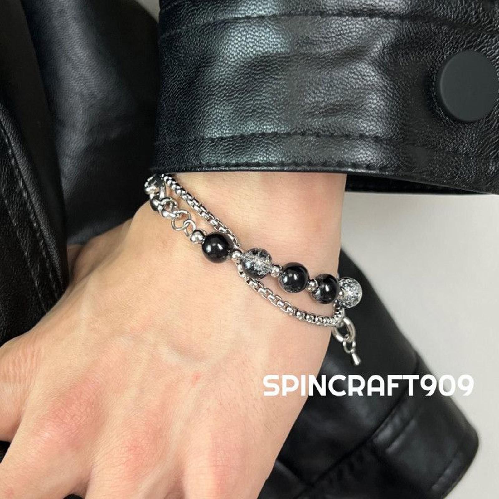 Jewelry Ball Crystal Silver Chain Link Bracelet Size ONE SIZE - 4 Thumbnail