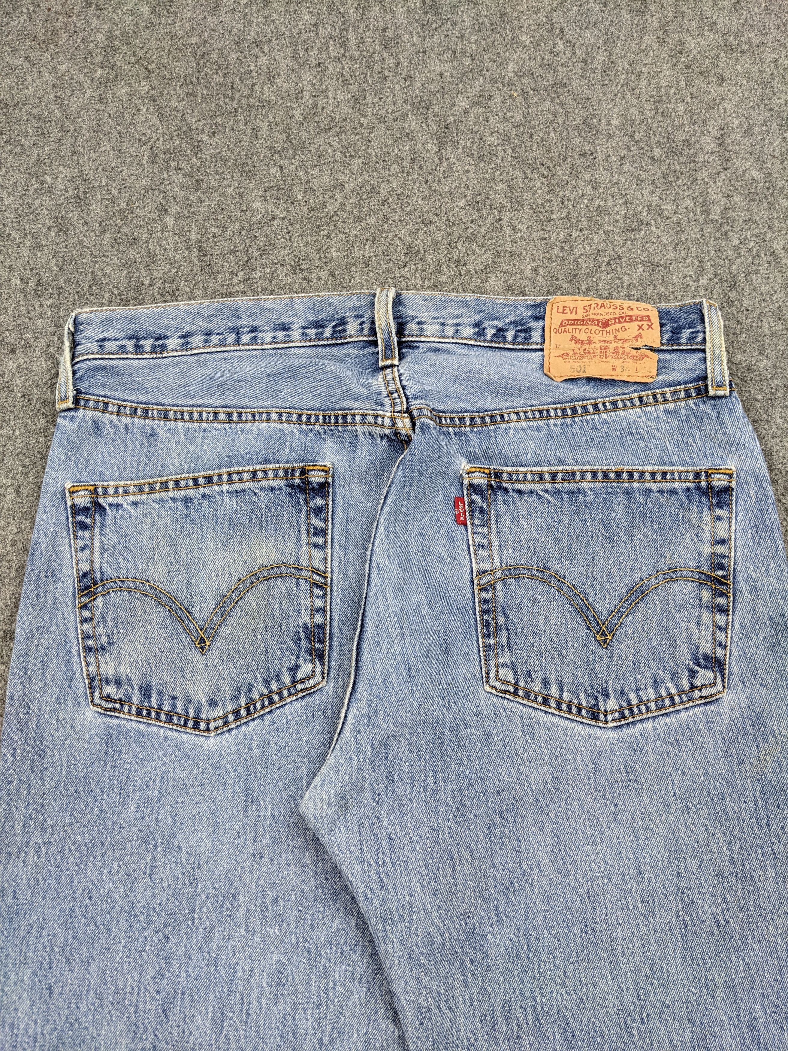 Levi's × Vintage Vintage Levis 501 Light Blue Jeans Size US 34 / EU 50 - 4 Thumbnail