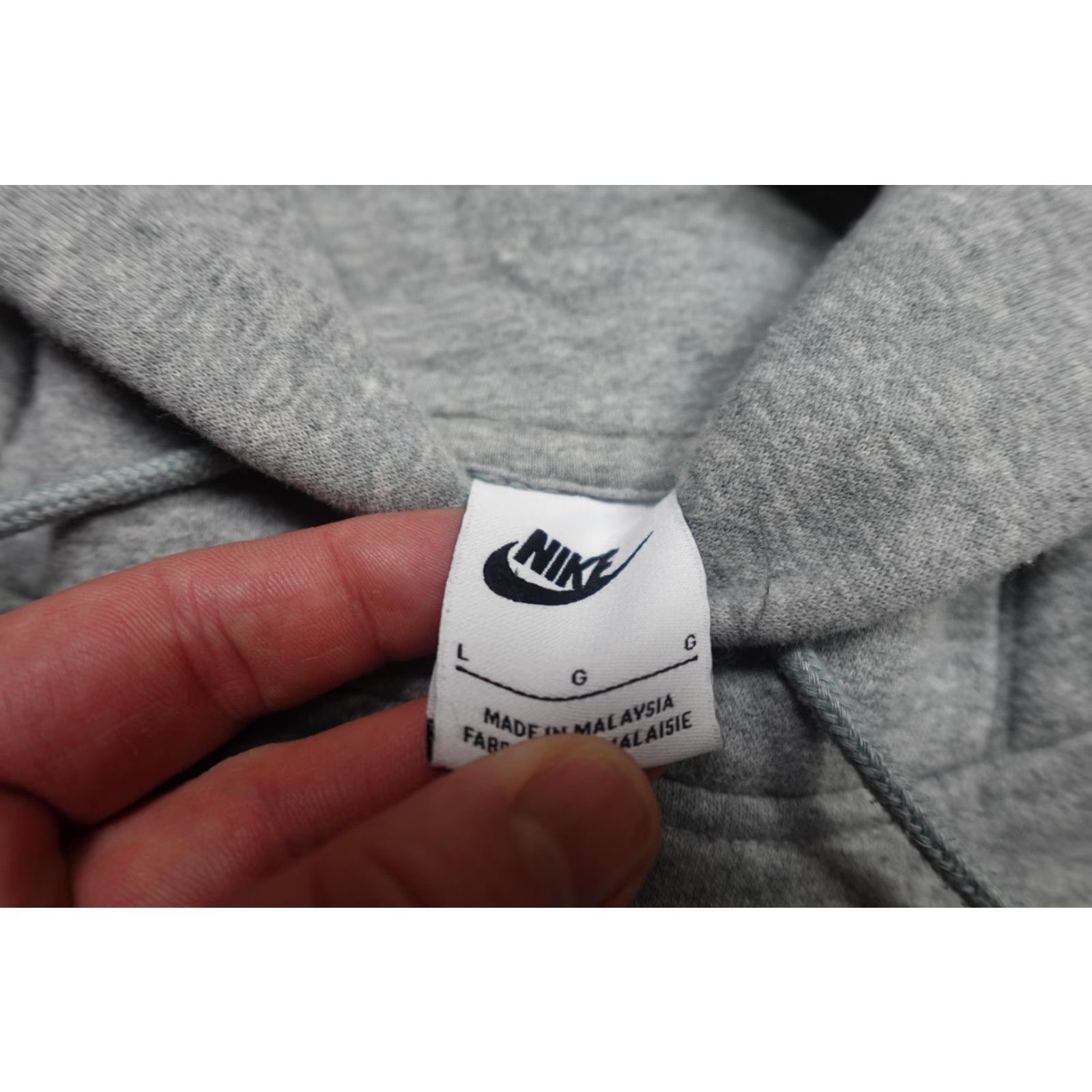 Nike Nike Center Swoosh Sweatshirt Mens Large Gray Fleece Pullover Hoodie Kangaroo Size US L / EU 52-54 / 3 - 2 Thumbnail