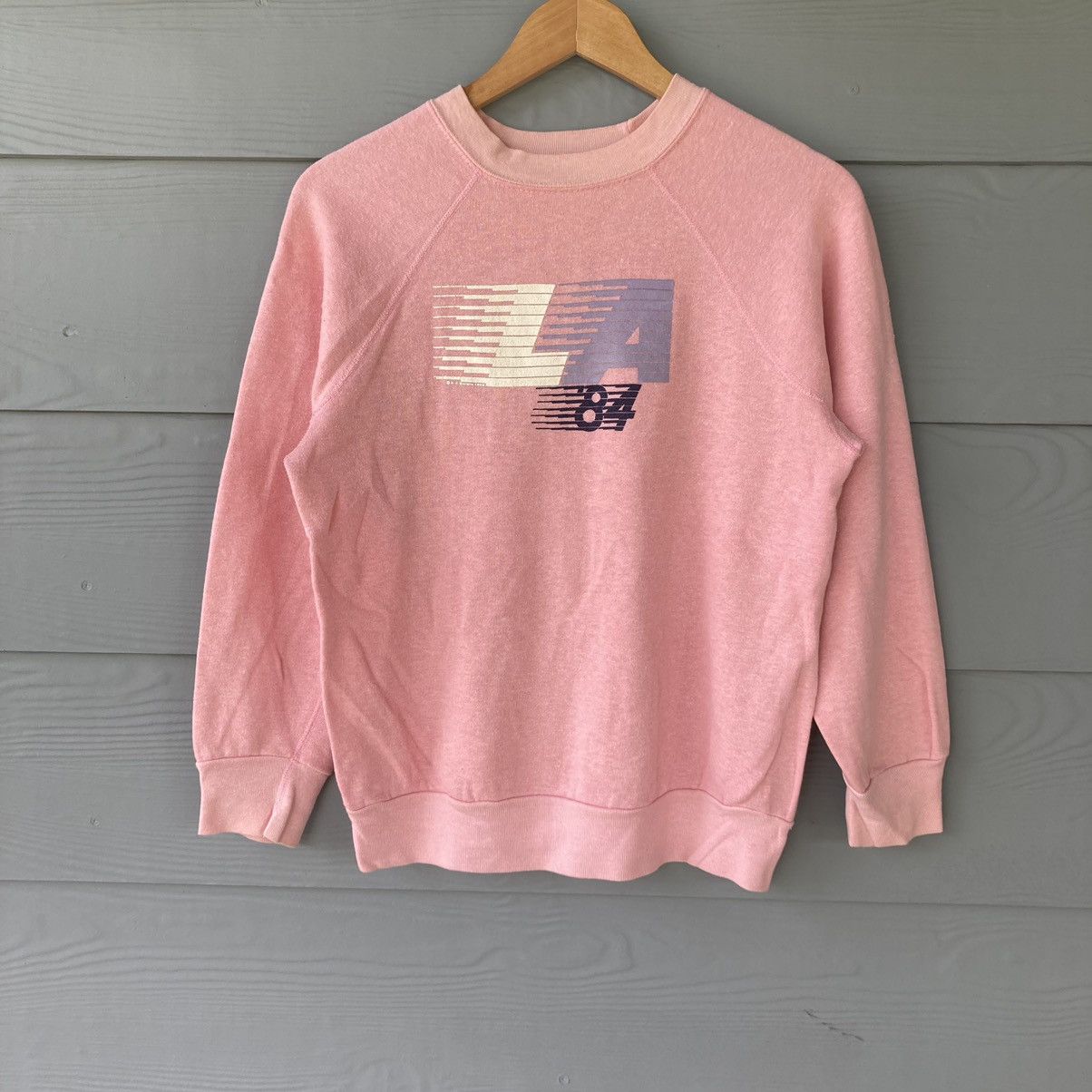 Japanese Brand × Vintage Vintage Los Angelas 84 Pink Sweatshirt Size US M / EU 48-50 / 2 - 1 Thumbnail