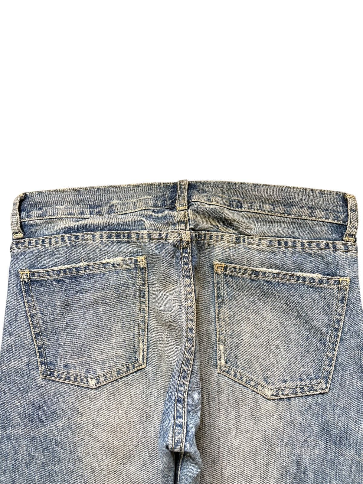 Edwin Vintage Japanese Brand Faded Wash Distressed Jeans Size 31" - 4 Thumbnail