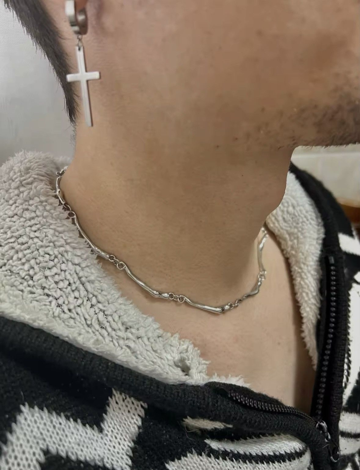 Other Unisex irregular wave shape chain necklace Size ONE SIZE - 1 Thumbnail