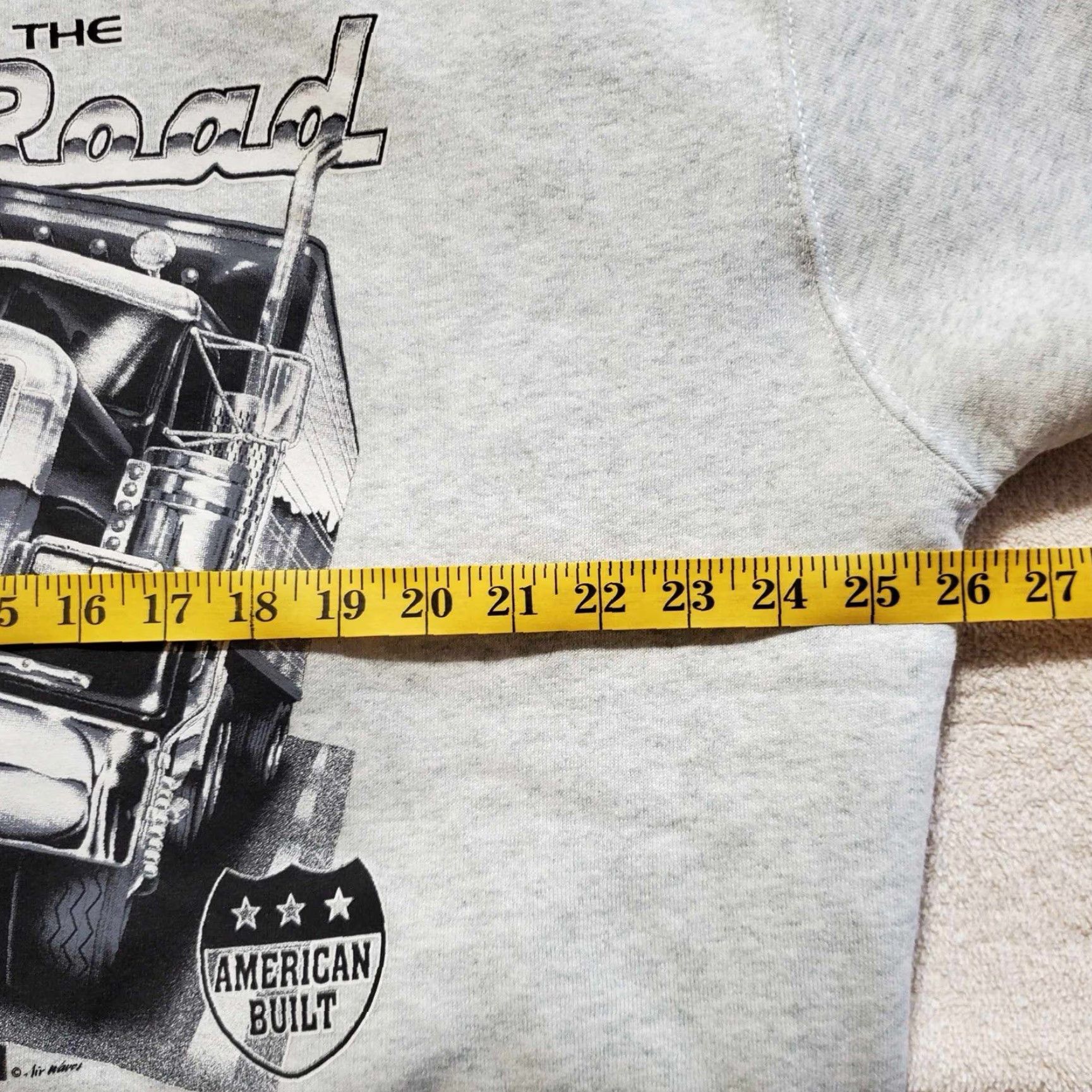 VINTAGE Pro Player 2XL Sweatshirt Unisex Adults Crewneck Gray King Of The Road Trucker Graphic 90s