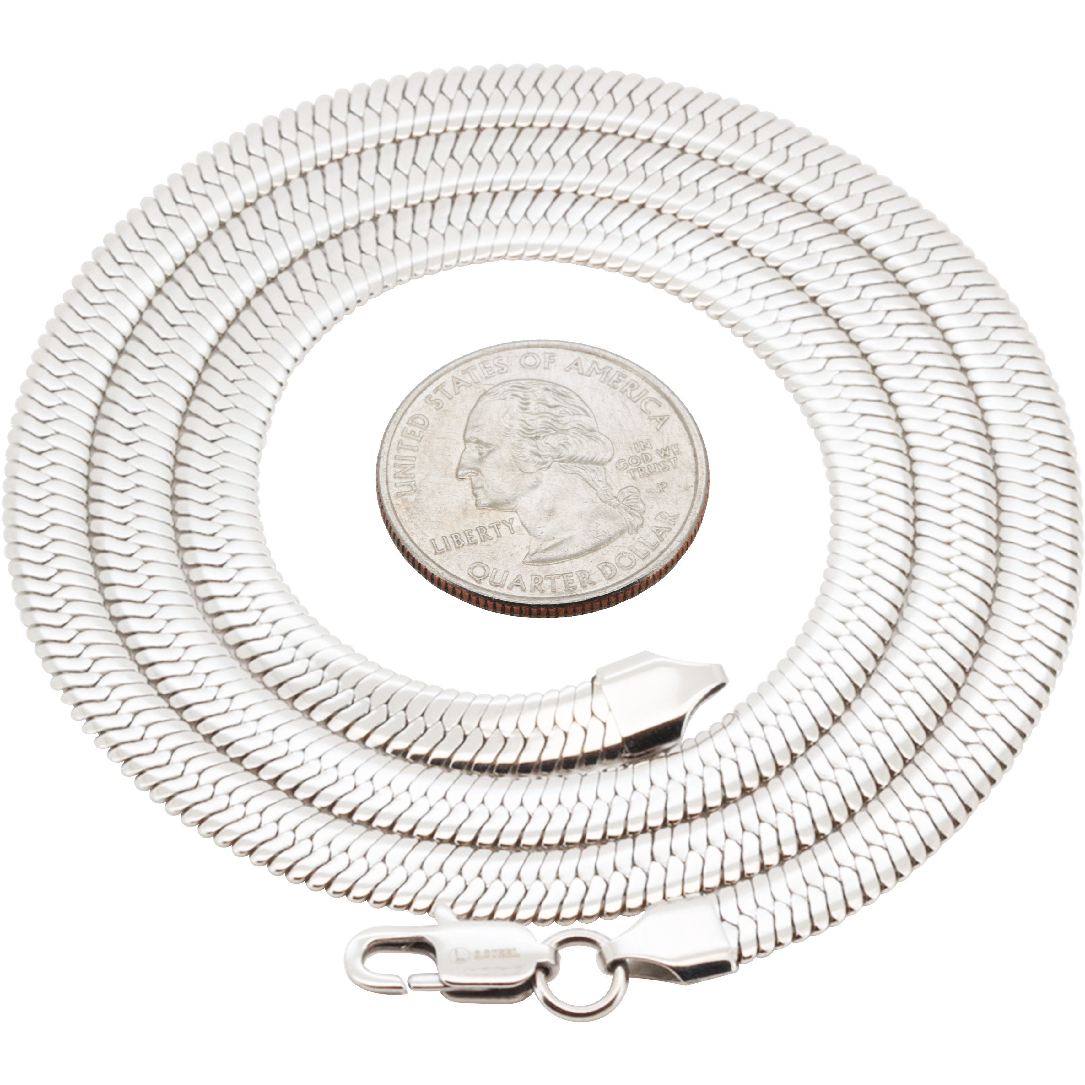 Other 316L Stainless Steel 6mm Herringbone Chain Necklace 24" Size ONE SIZE - 2 Thumbnail