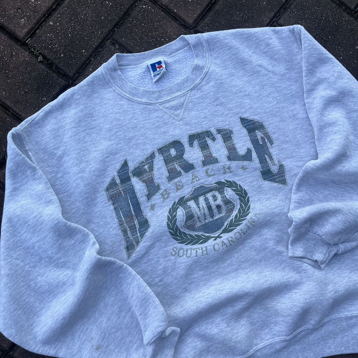 Russell Athletic × Vintage VINTAGE 90s RUSSELL MYRTLE BEACH PRINTED SWEATSHIRT Size US L / EU 52-54 / 3 - 5 Thumbnail