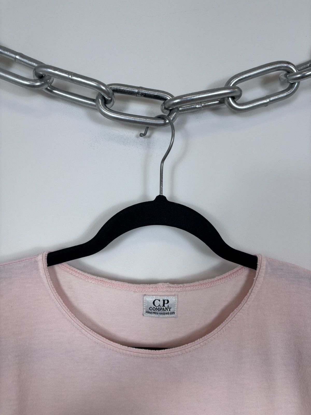 C.P. Company Vintage 1990s C.P. Company Center Logo Rose Pink T-Shirt Tee Size US M / EU 48-50 / 2 - 5 Thumbnail