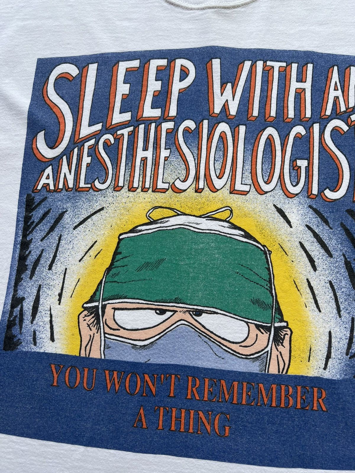 Vintage VTG ‘90s Sleep With An Anaesthesiologist Medicine Tee Shirt Size US XL / EU 56 / 4 - 4 Thumbnail