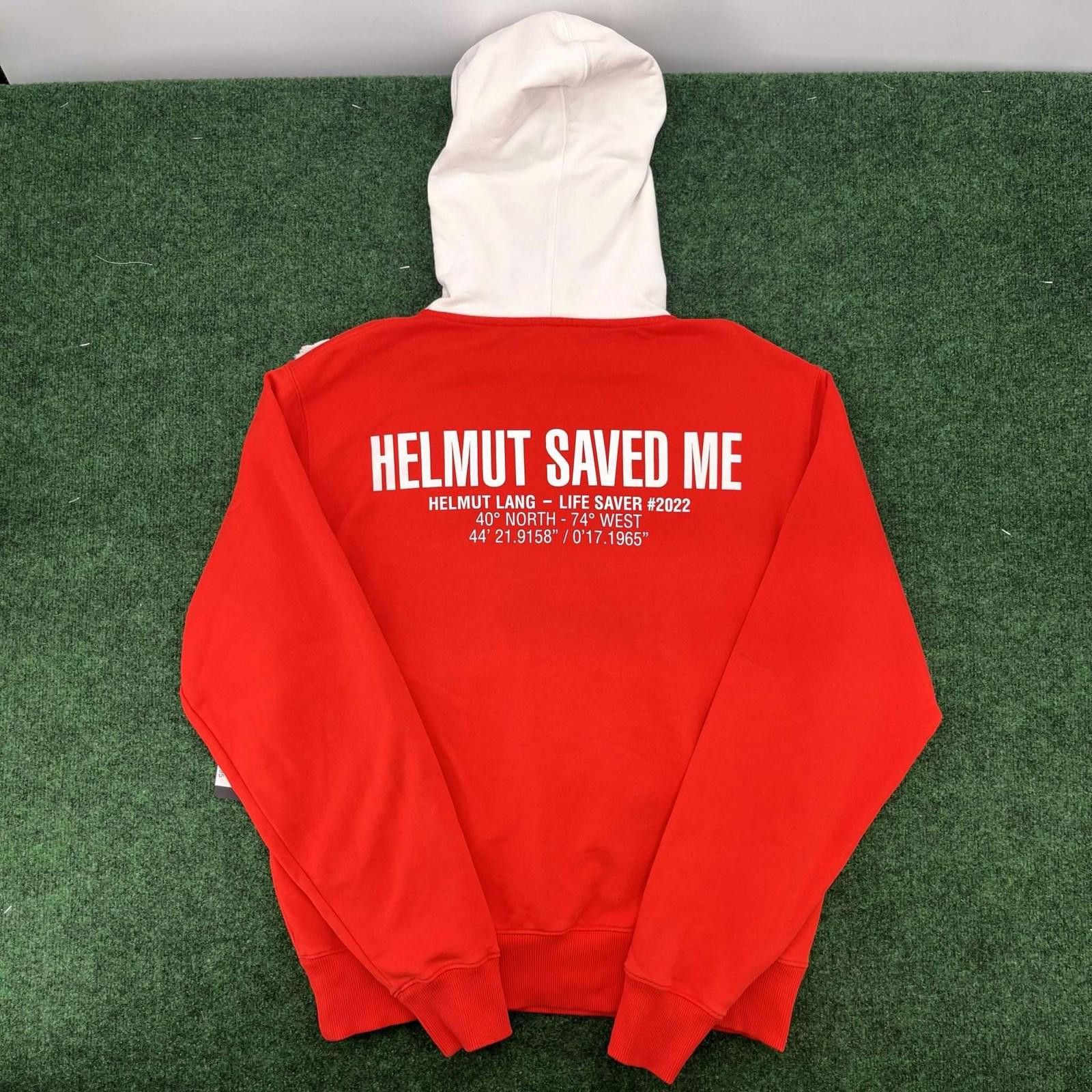 Helmut Lang Helmut Lang Lifeguard Hoodie Red/White M Used Size US M / EU 48-50 / 2 - 10 Thumbnail