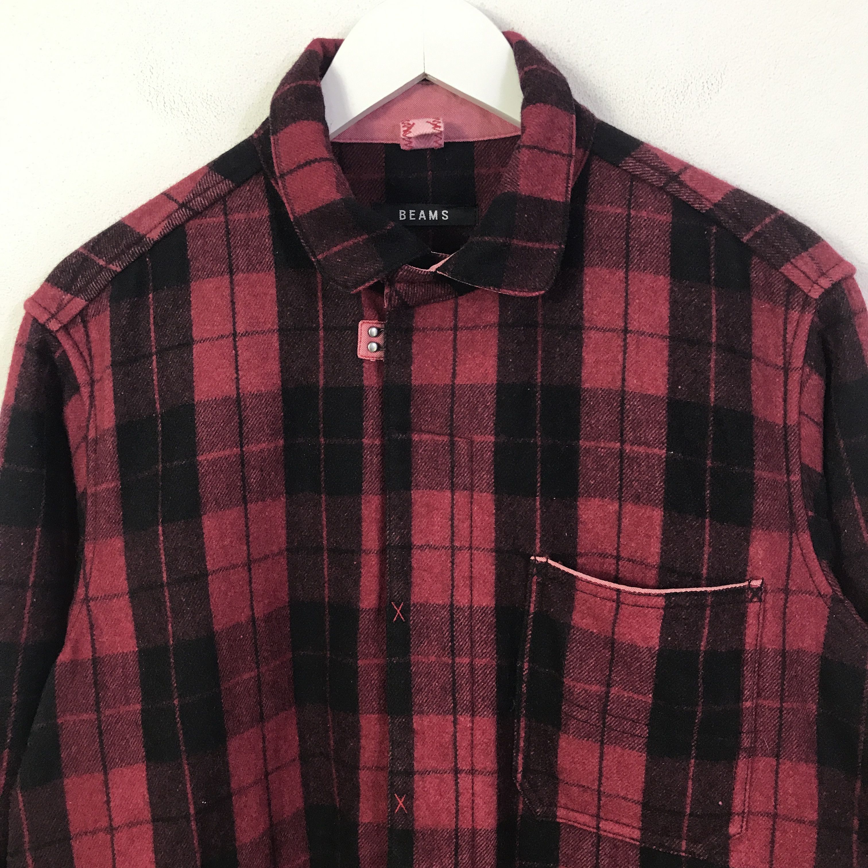 Beams Japan beams Design Tartan flannel pubk jacket K84B6 Size US M / EU 48-50 / 2 - 2 Thumbnail