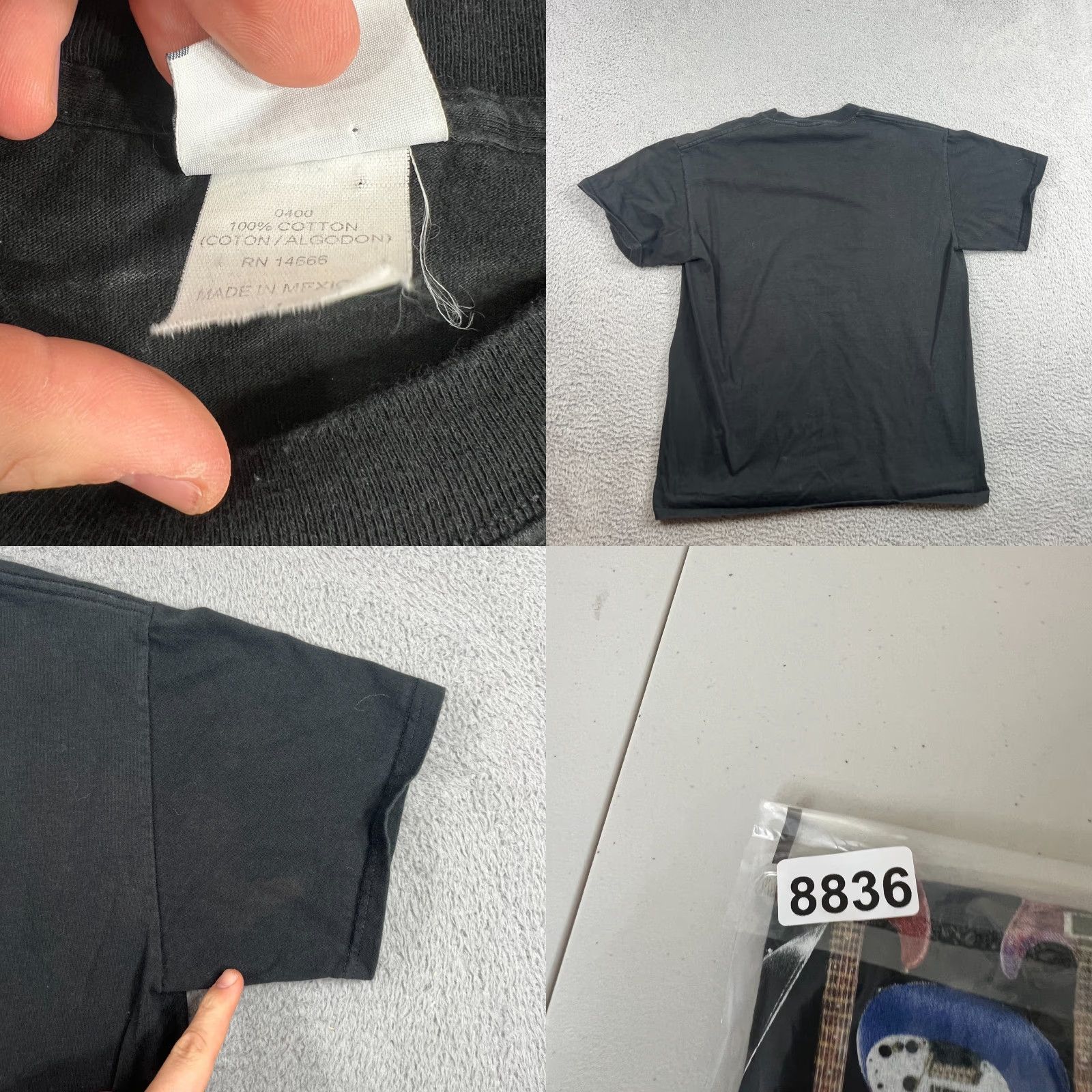 Lee VINTAGE Lee T-Shirt M Black Guitar 90s USA Music Short Sleeve Crew Neck Men Size M Size US M / EU 48-50 / 2 - 8 Thumbnail