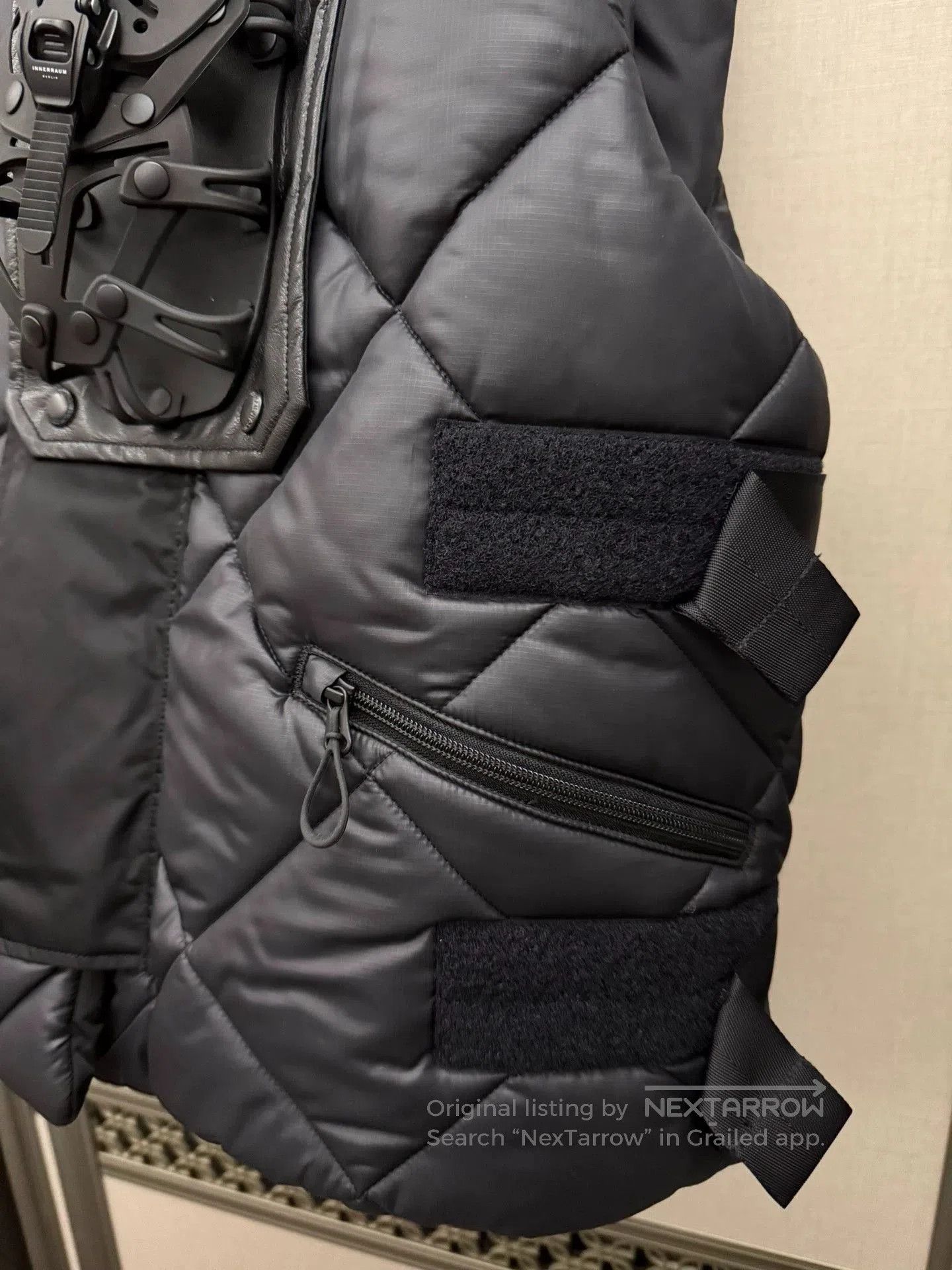 Junya Watanabe Black Quilted Vest with Utility Buckle Detail. Size US XL / EU 56 / 4 - 5 Thumbnail