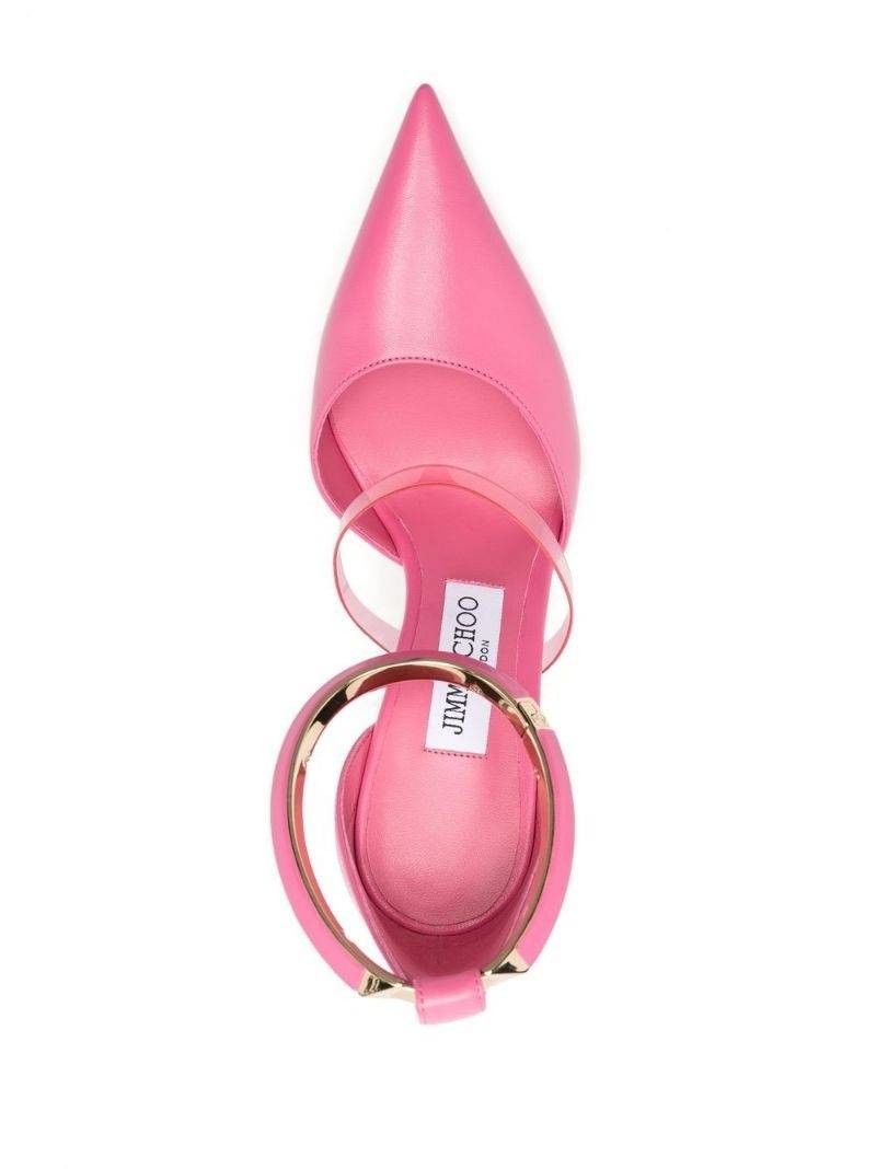 Jimmy Choo o1y0326 Pumps in Pink Size US 7.5 / IT 37.5 - 3 Thumbnail