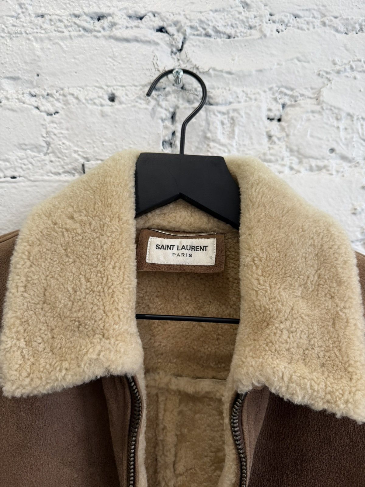 Saint Laurent Paris A/W 2020 SLP SHEARLING LINED SUEDE BOMBER JACKET Size US M / EU 48-50 / 2 - 3 Thumbnail