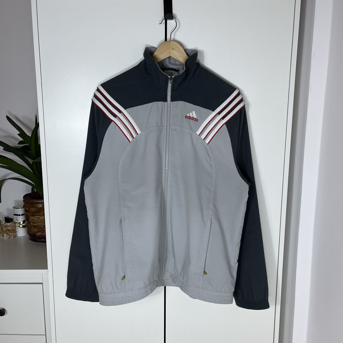 Adidas Vintage Adidas Grey Tracksuit Streetwear Y2K Sport Size 44L - 2 Thumbnail