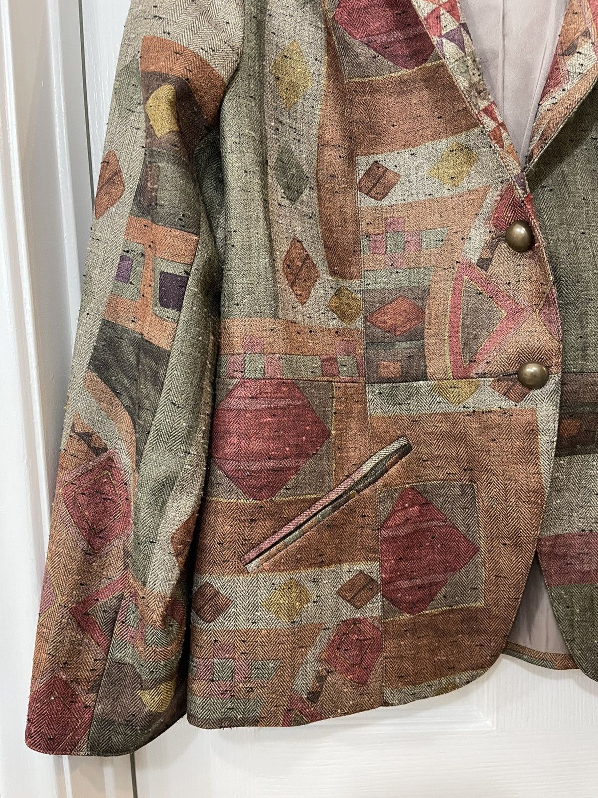 Vintage Coldwater Creek Blazer Artistic Patchwork Design Size XXL / US 16-18 / IT 52-54 - 2 Thumbnail