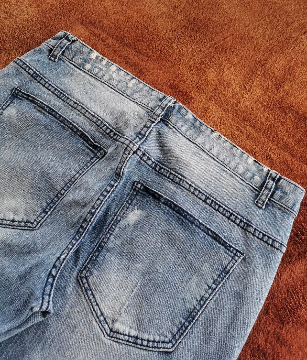 Young And Reckless Young & Reckless Distressed Biker Jeans Size US 33 - 8 Thumbnail