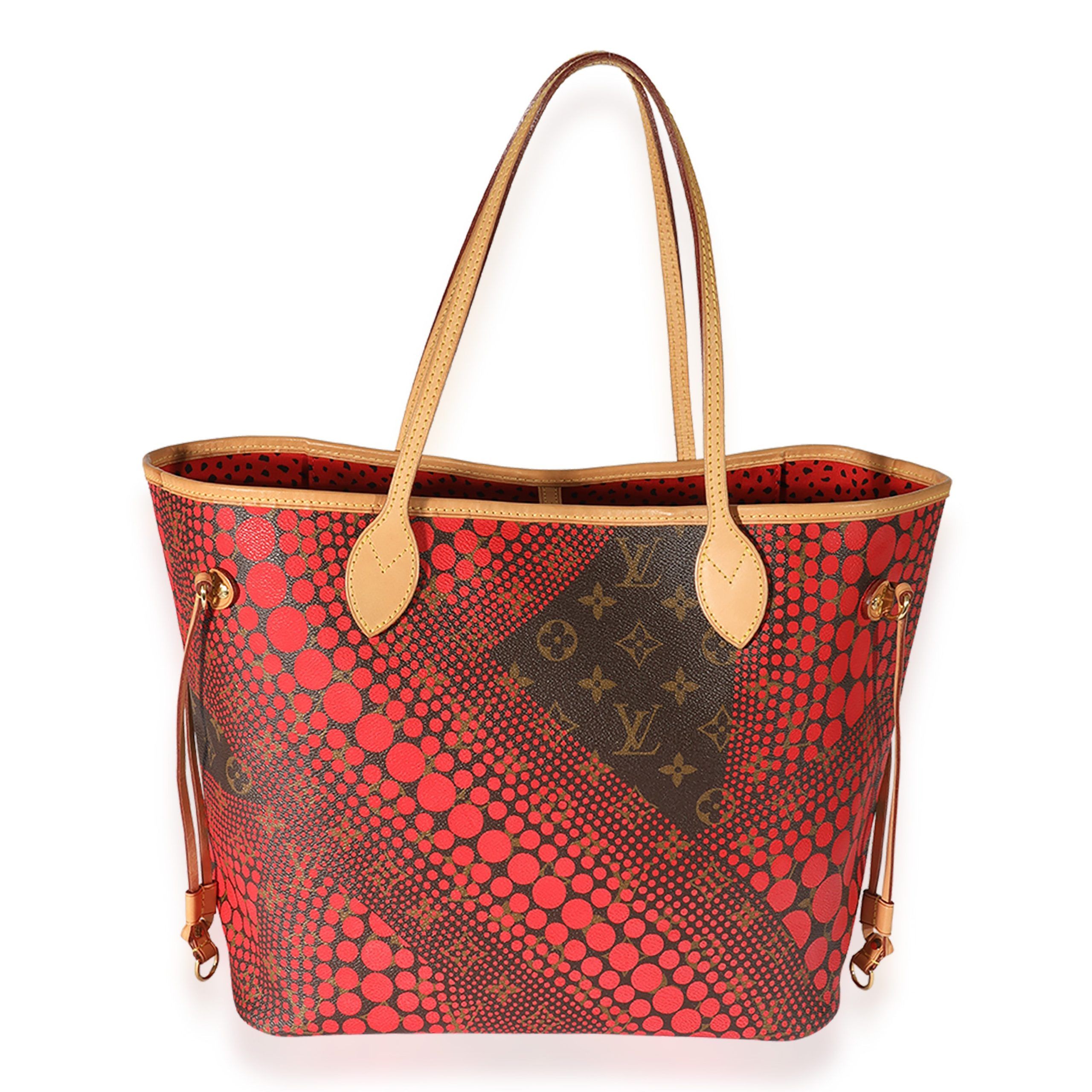 image of Louis Vuitton Monogram Neverfull Mm in Red, Women's