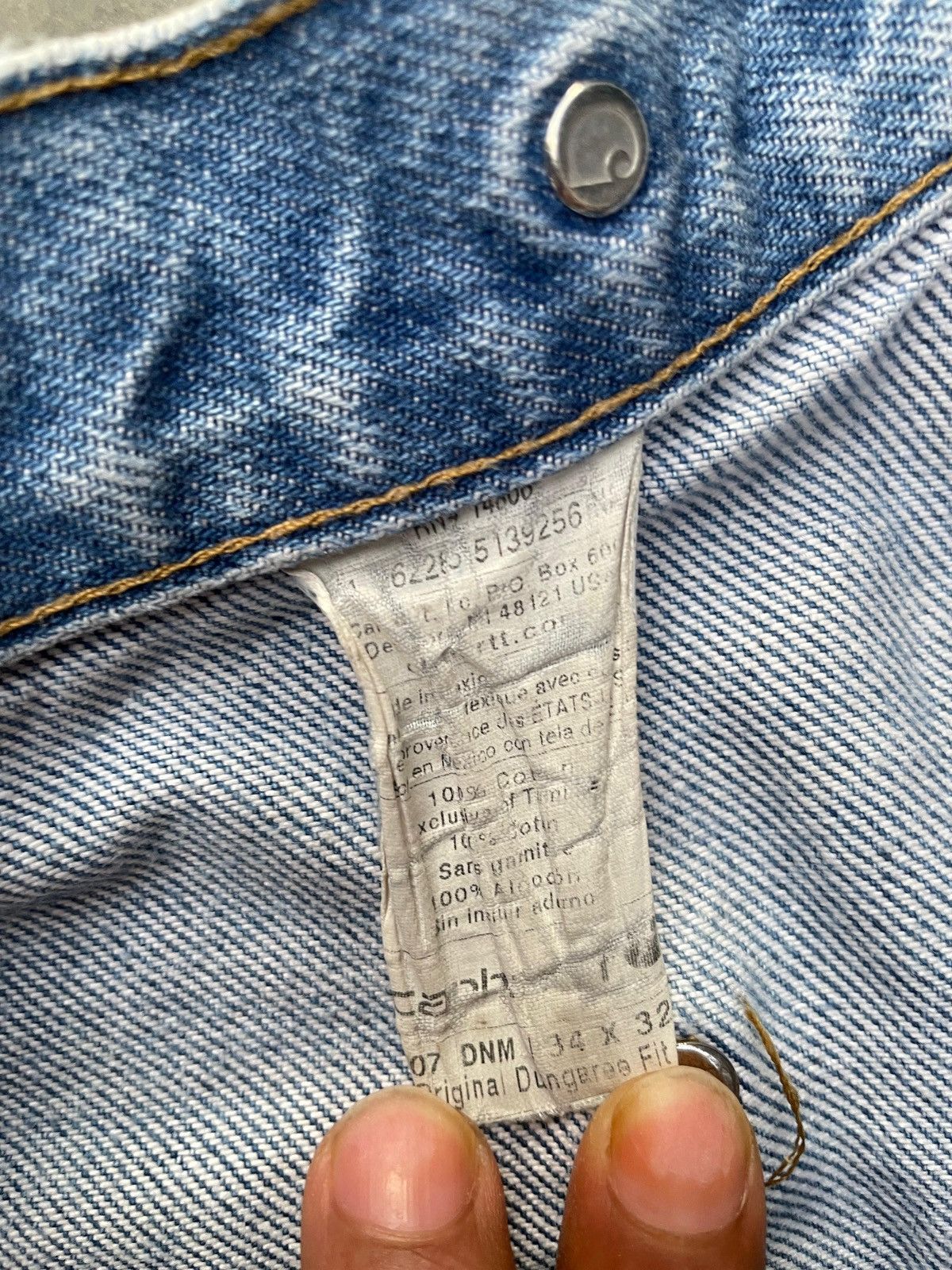 Carhartt Crazy Vintage Distressed Carhartt Doublee Knee B07-DNM 🥶 Size US 34 / EU 50 - 5 Thumbnail