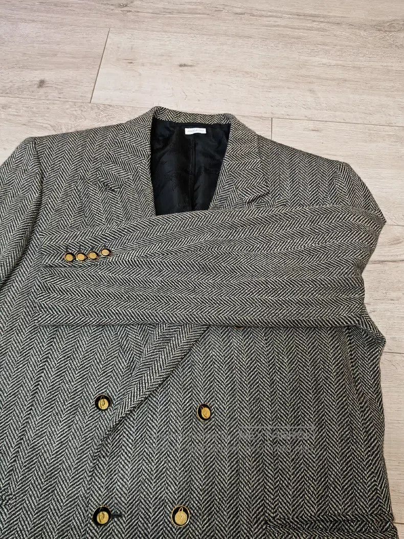 Brioni Brioni Alpaca herringbone winter coat Size US L / EU 52-54 / 3 - 8 Thumbnail