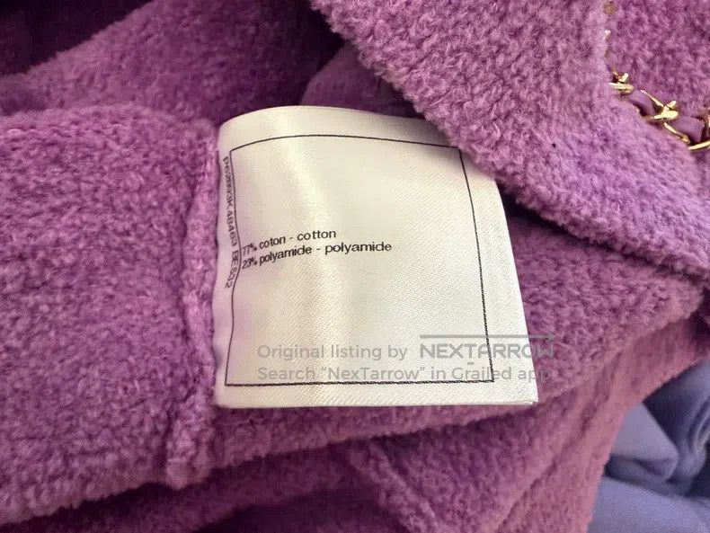 Chanel Chanel 2020 Station Series Purple Towel Chain Cardigan coa Size XS / US 0-2 / IT 36-38 - 6 Thumbnail
