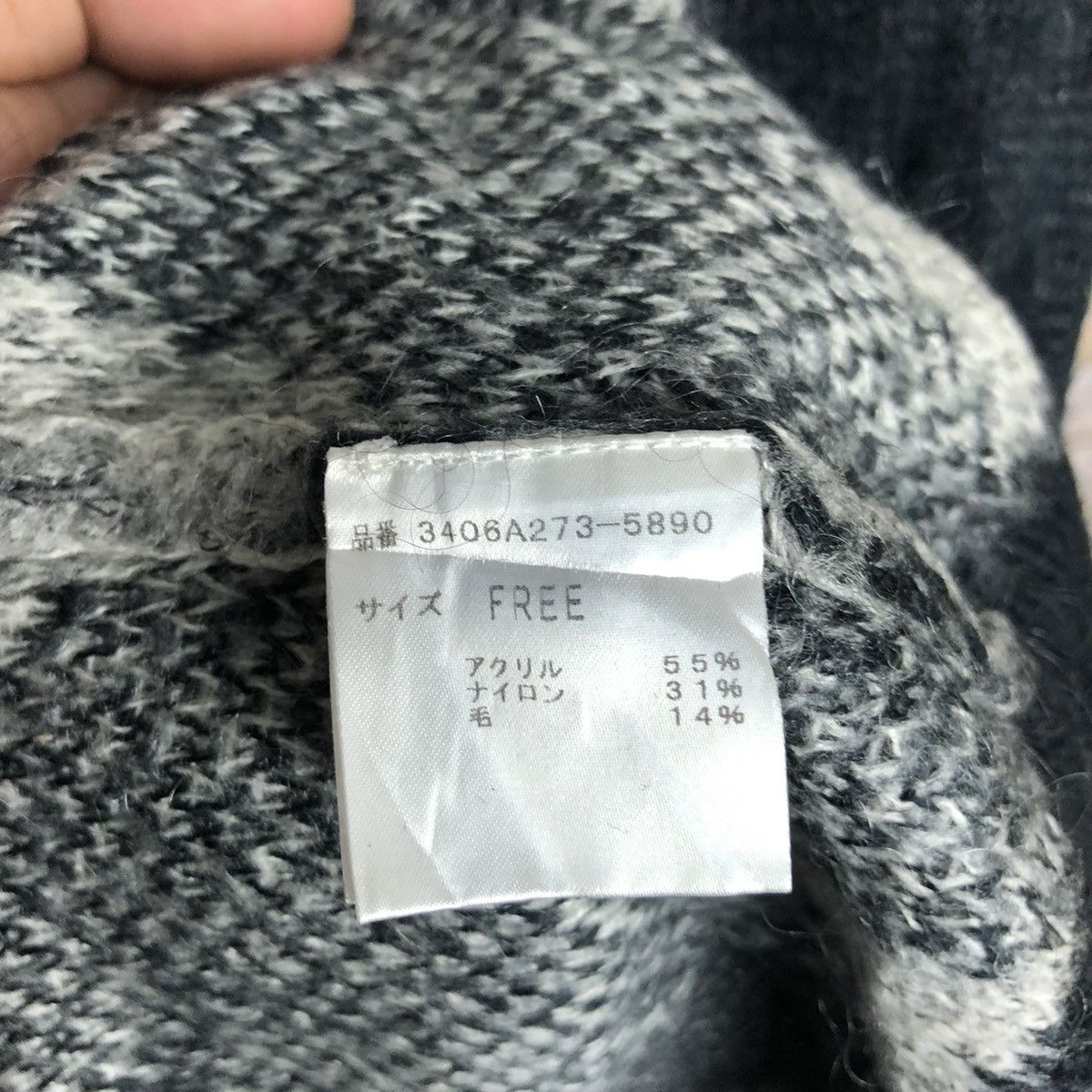 Homespun Knitwear Twhroom Grey Knitwear sweatshirt mohaor #A267 Size US S / EU 44-46 / 1 - 12 Thumbnail