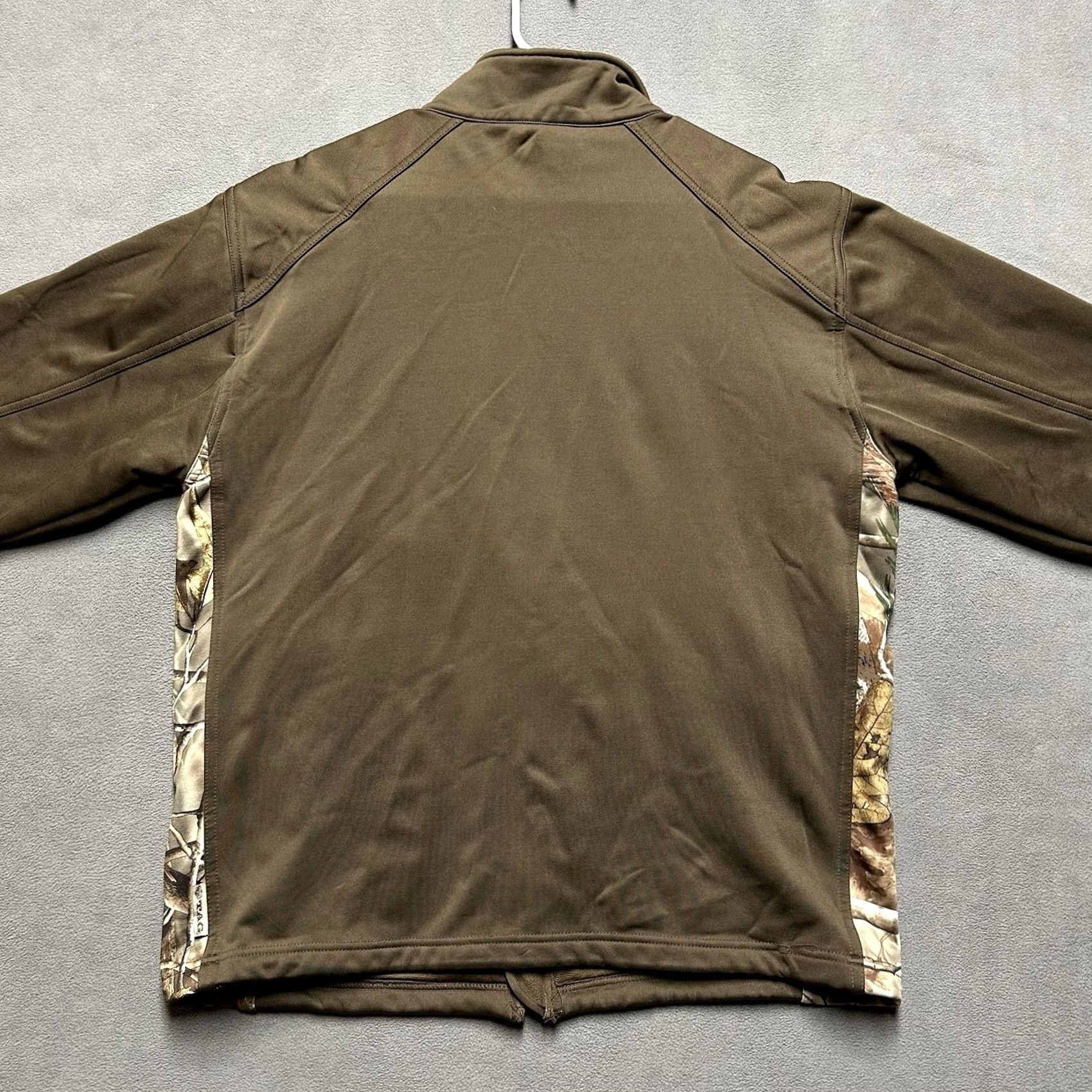 Vintage Tag Safari Jacket Mens L Brown Camo Soft Shell Fleece Lined Full Zip Pockets Size US L / EU 52-54 / 3 - 2 Thumbnail