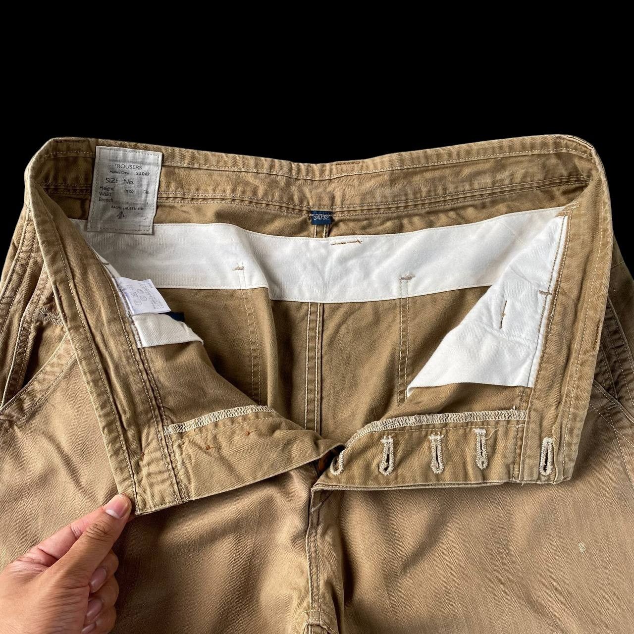 Polo Ralph Lauren VINTAGE POLO RALPH LAUREN CARPENTER MILITARY CARGO PANT Size US 34 / EU 50 - 8 Thumbnail