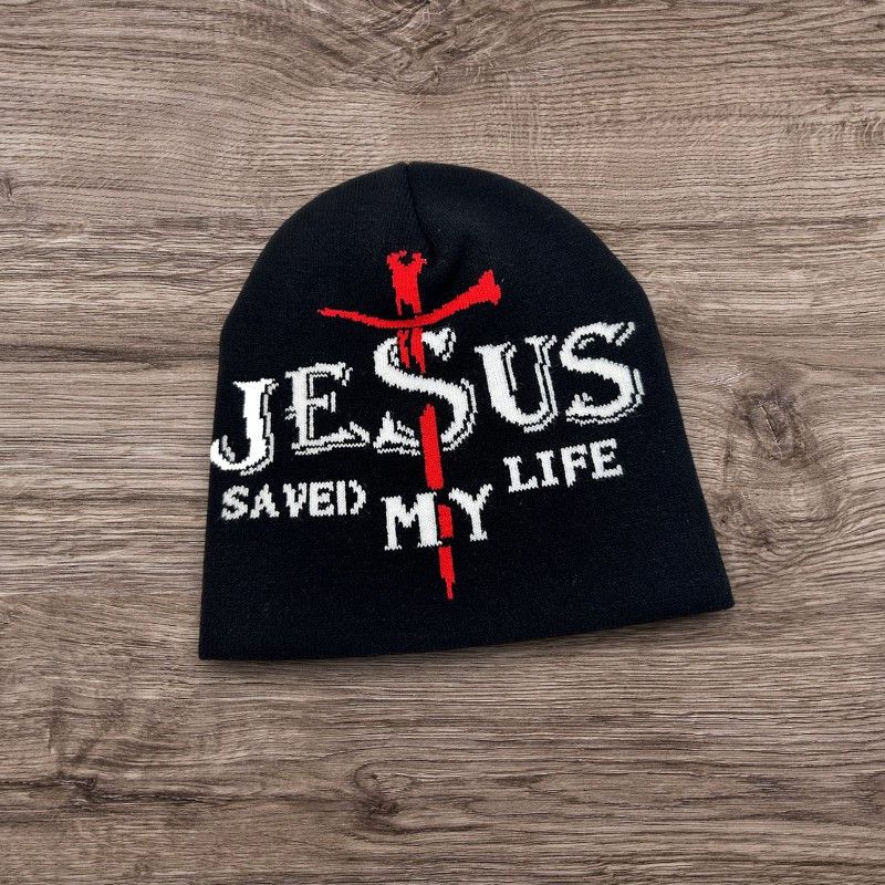 The Unbranded Brand ALT Grunge Y2K Punk Jesus Beanie | Opium Skater Cross Hat Size ONE SIZE - 1 Preview