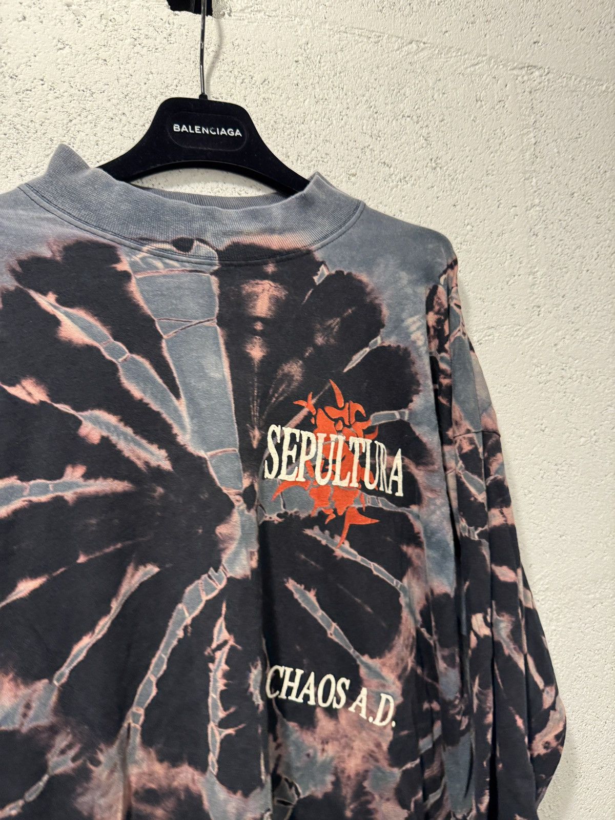 Band Tees × Vintage *RARE* SEPULTURA LONGSLEEVE CHAOS AD 90s VINTAGE TIE DYE Size US XL / EU 56 / 4 - 4 Thumbnail