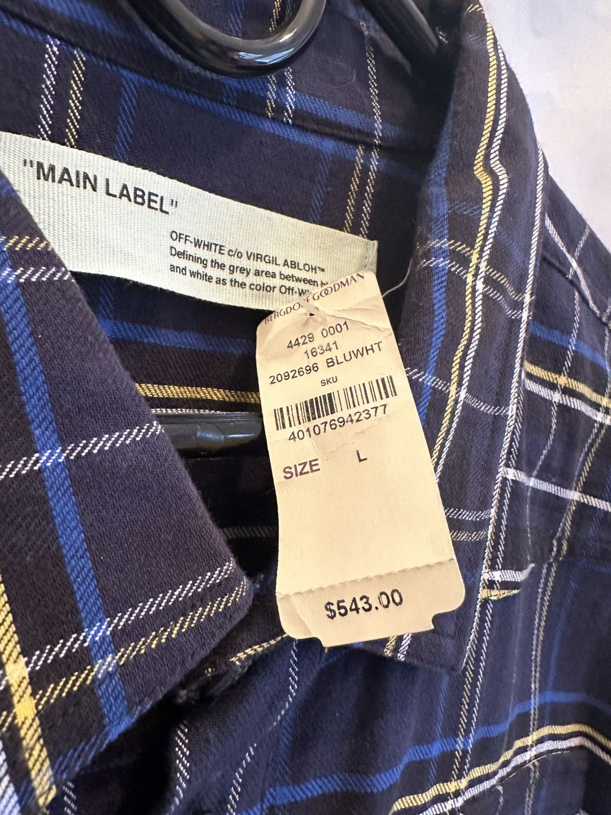 Off-White Off-White Plaid Shirt Size US L / EU 52-54 / 3 - 5 Thumbnail