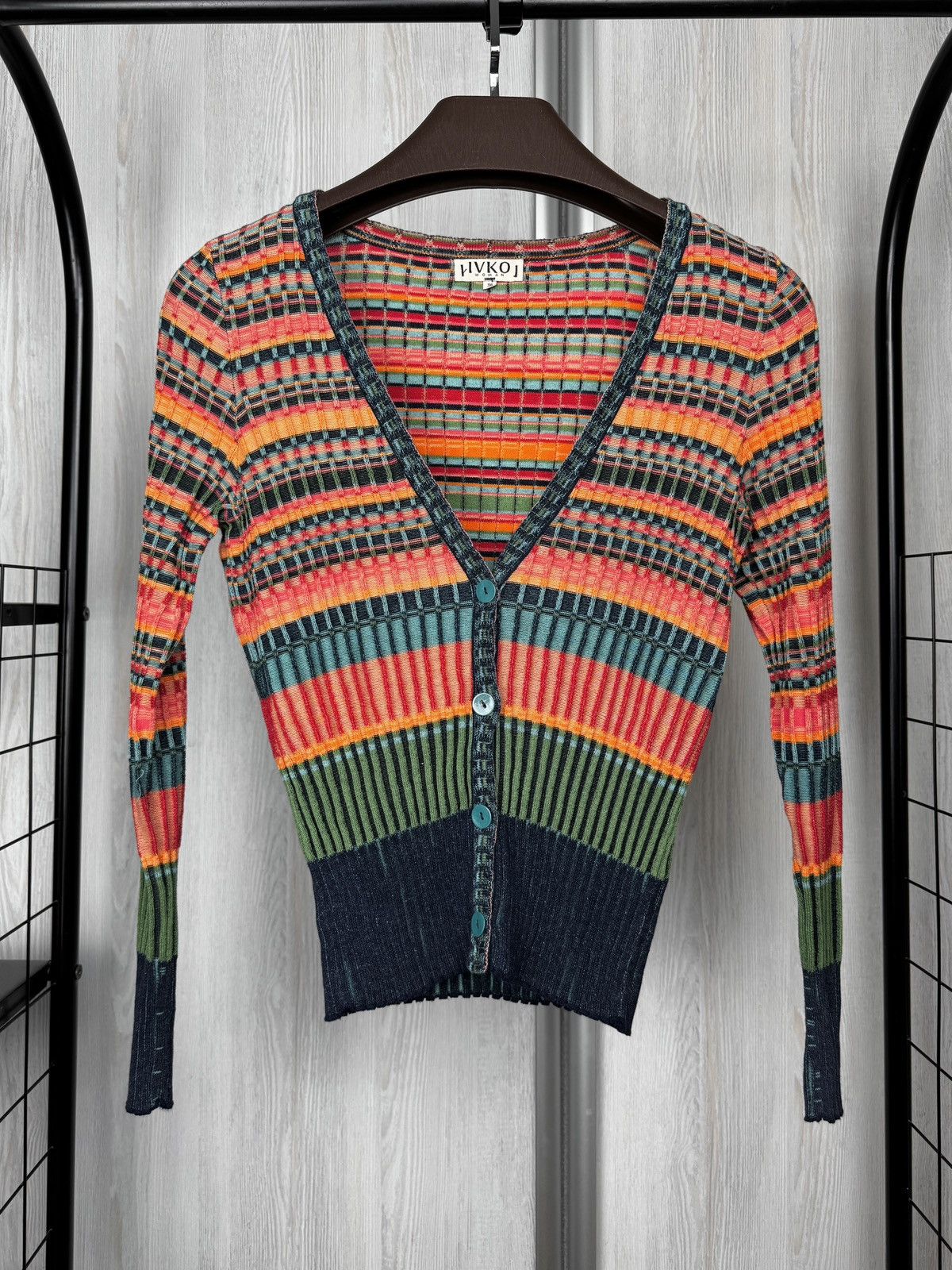 Other Ivko V-Neck Multicoloured Patterned Cardigan size 36 Size S / US 4 / IT 40 - 2 Thumbnail