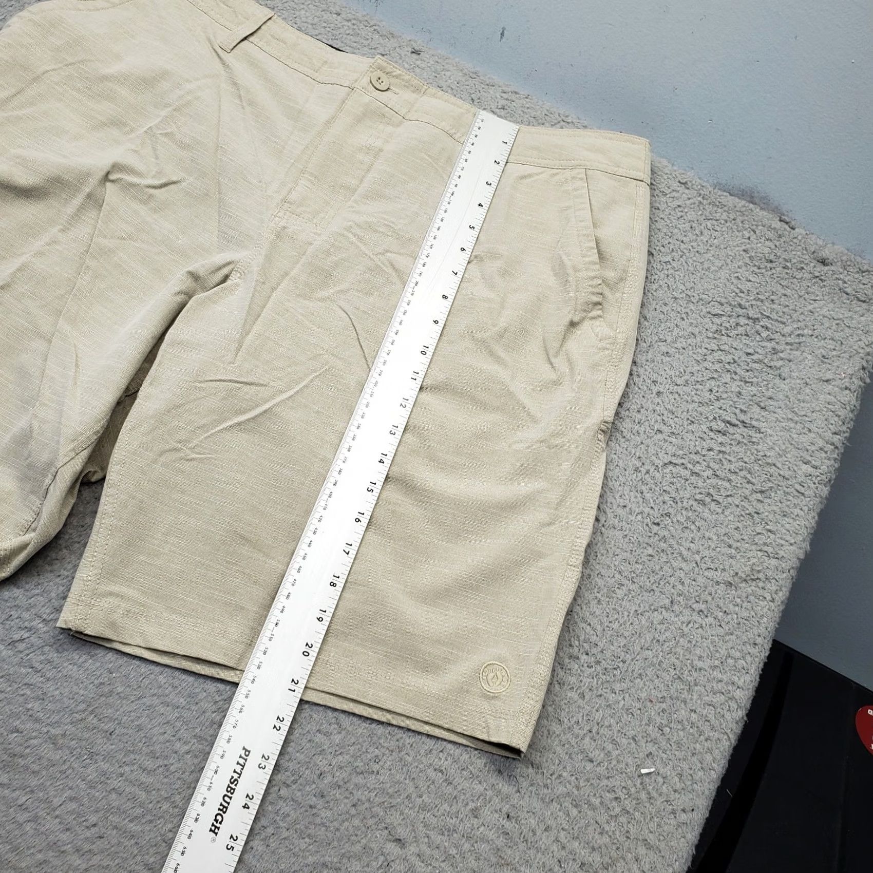 Hang Ten Hang Ten Mens Size 40 Tan 21" Hybrid Board Shorts Stretch Drawstring Pockets Short Bottom Swimswear Size US 40 / EU 56 - 4 Thumbnail