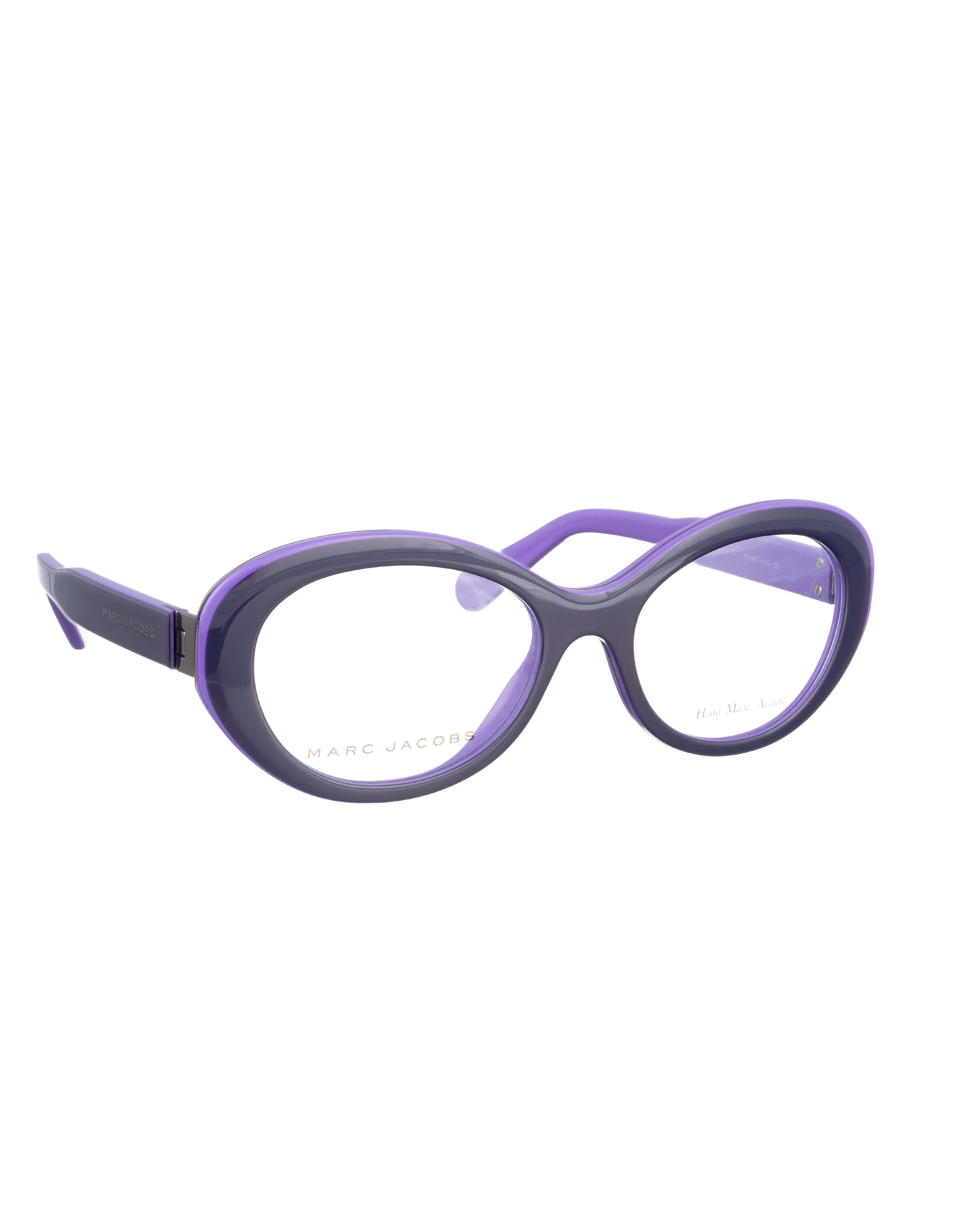 Marc Jacobs Marc Jacobs 00s Violet Plastic Oval Glasses Size ONE SIZE - 2 Thumbnail