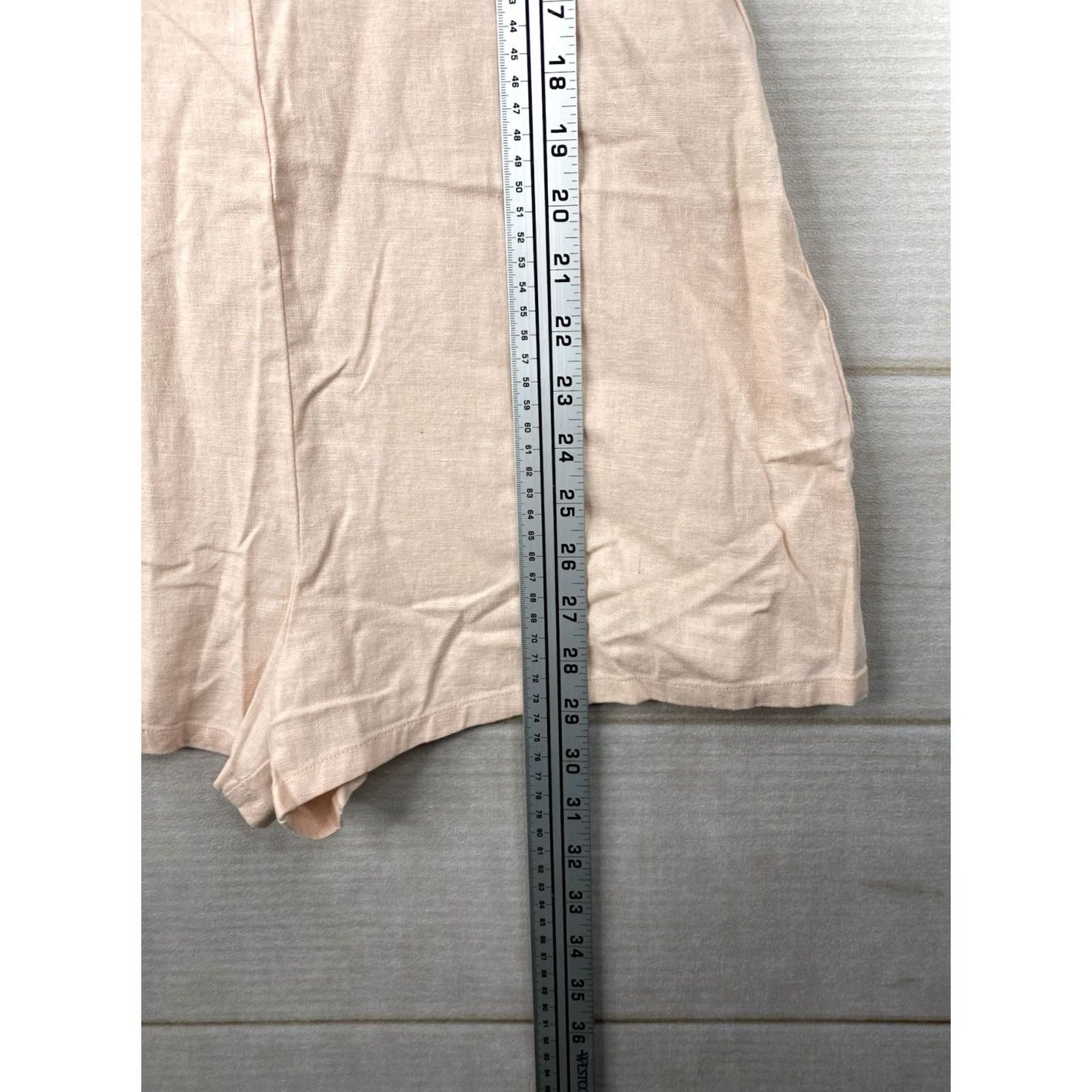 Forever 21 Forever 21 Womens Romper One-Piece Jumpsuit Sleeveless L Pink Linen NWT Bohemian Casual Summer Size 36" / US 14 / IT 50 - 2 Thumbnail