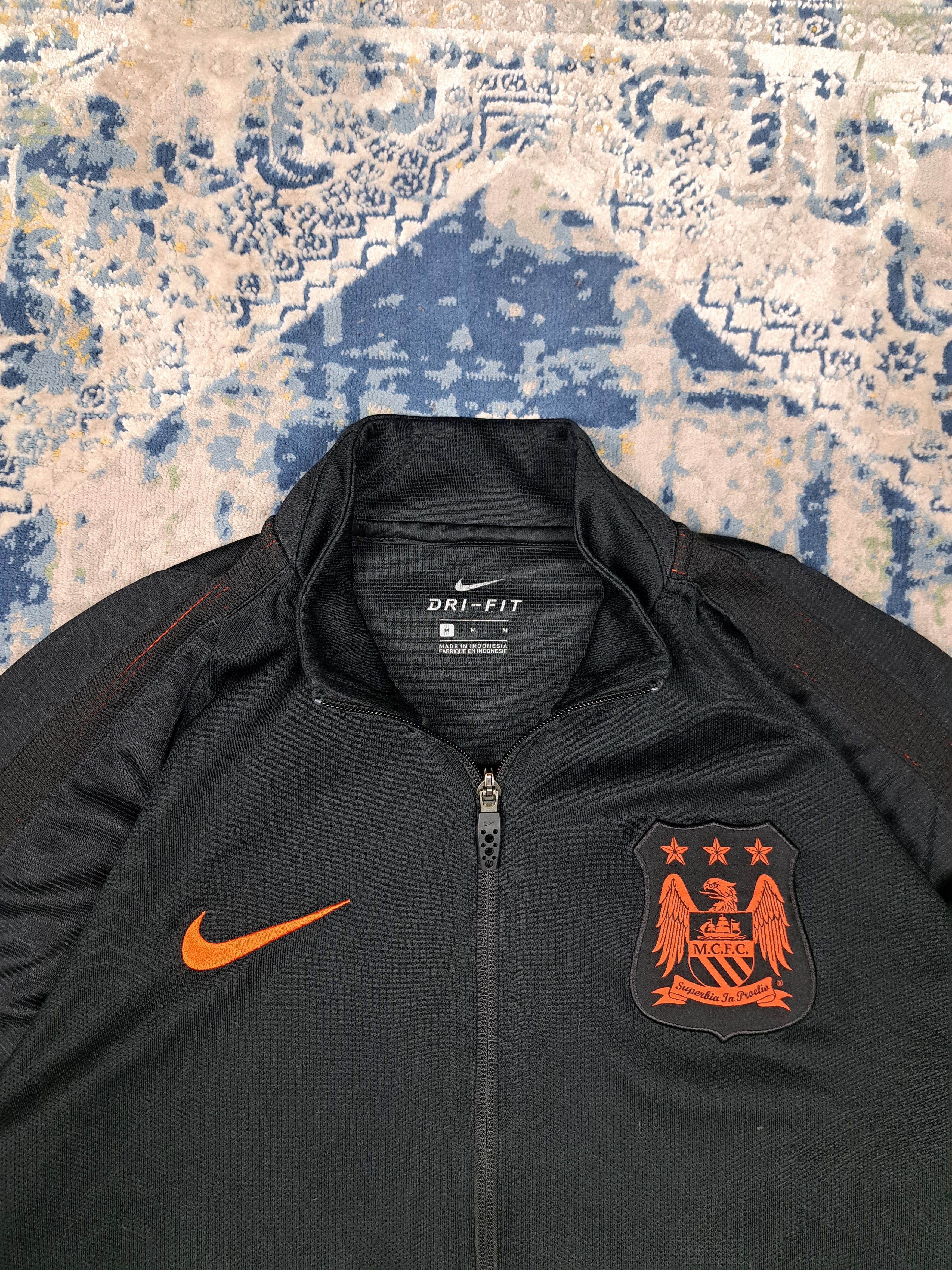 Nike Nike x Manchester City 2017 Training Zip Up Drill Blokecore Size US L / EU 52-54 / 3 - 2 Thumbnail